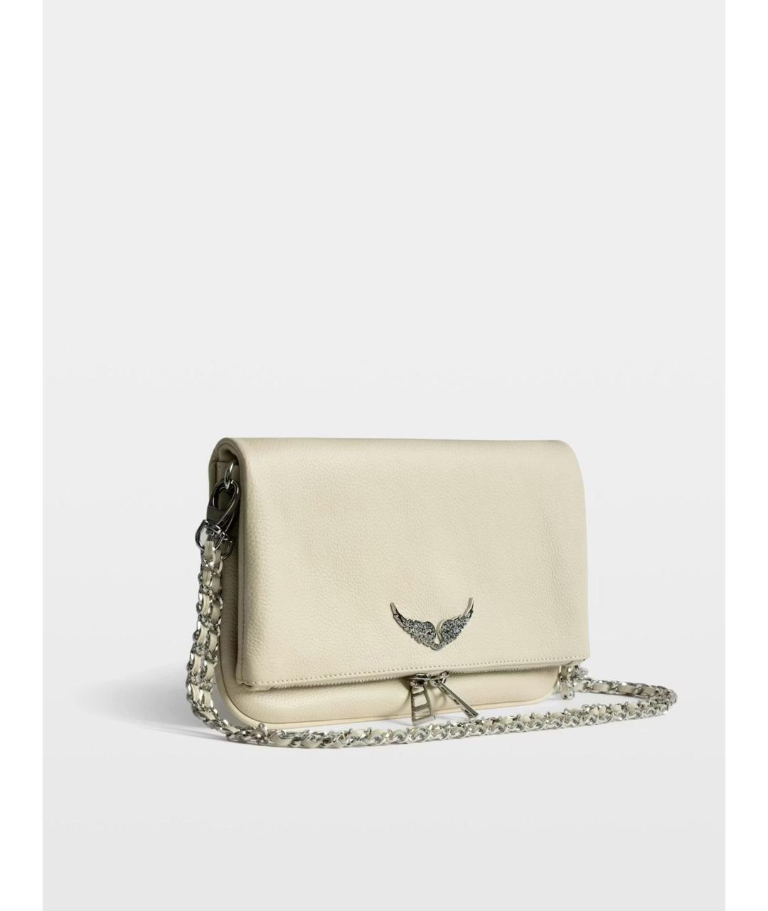 ZADIG & VOLTAIRE Бежевая кожаная сумка через плечо, фото 2