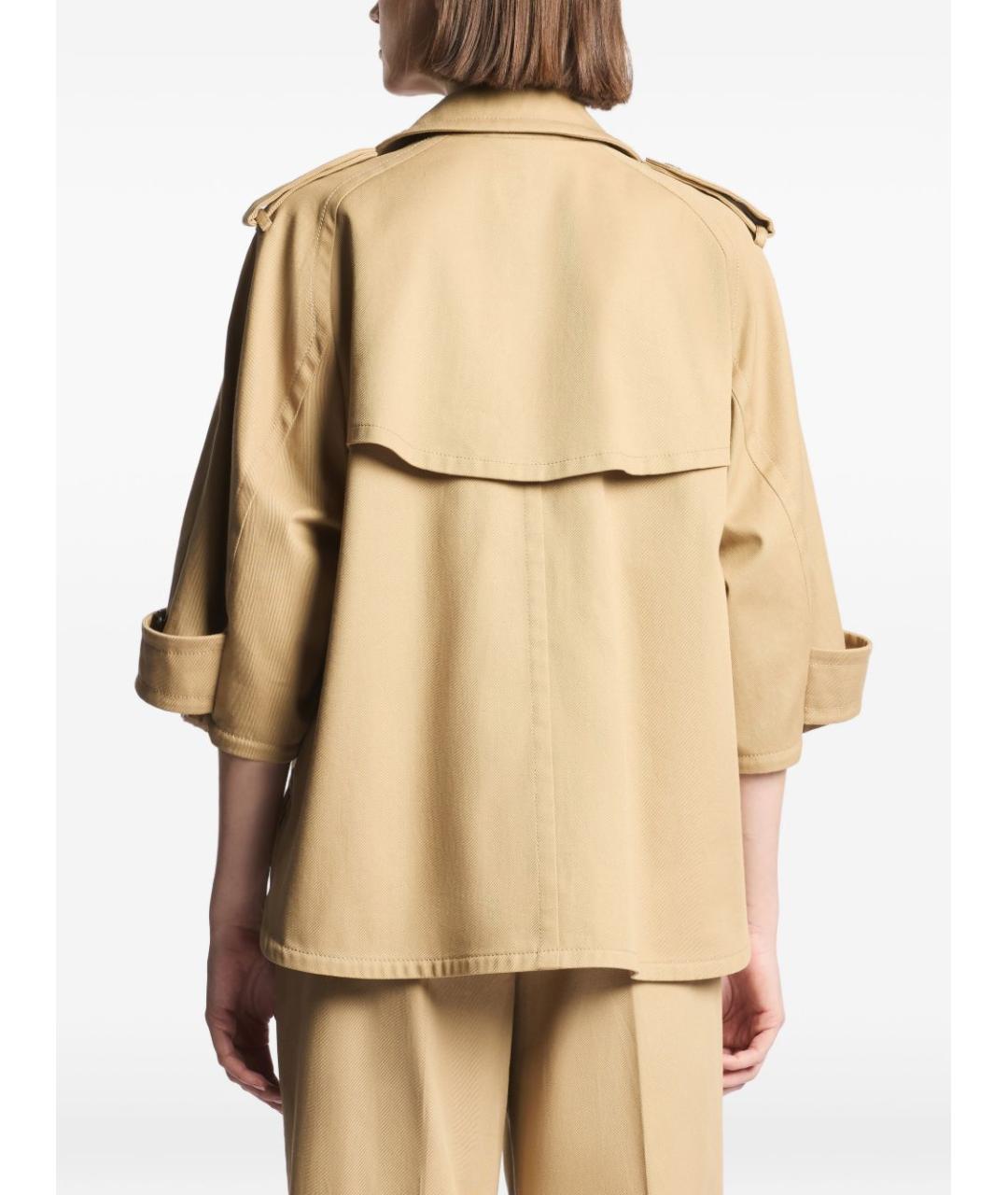 FAY Бежевый хлопковый тренч/плащ, фото 3