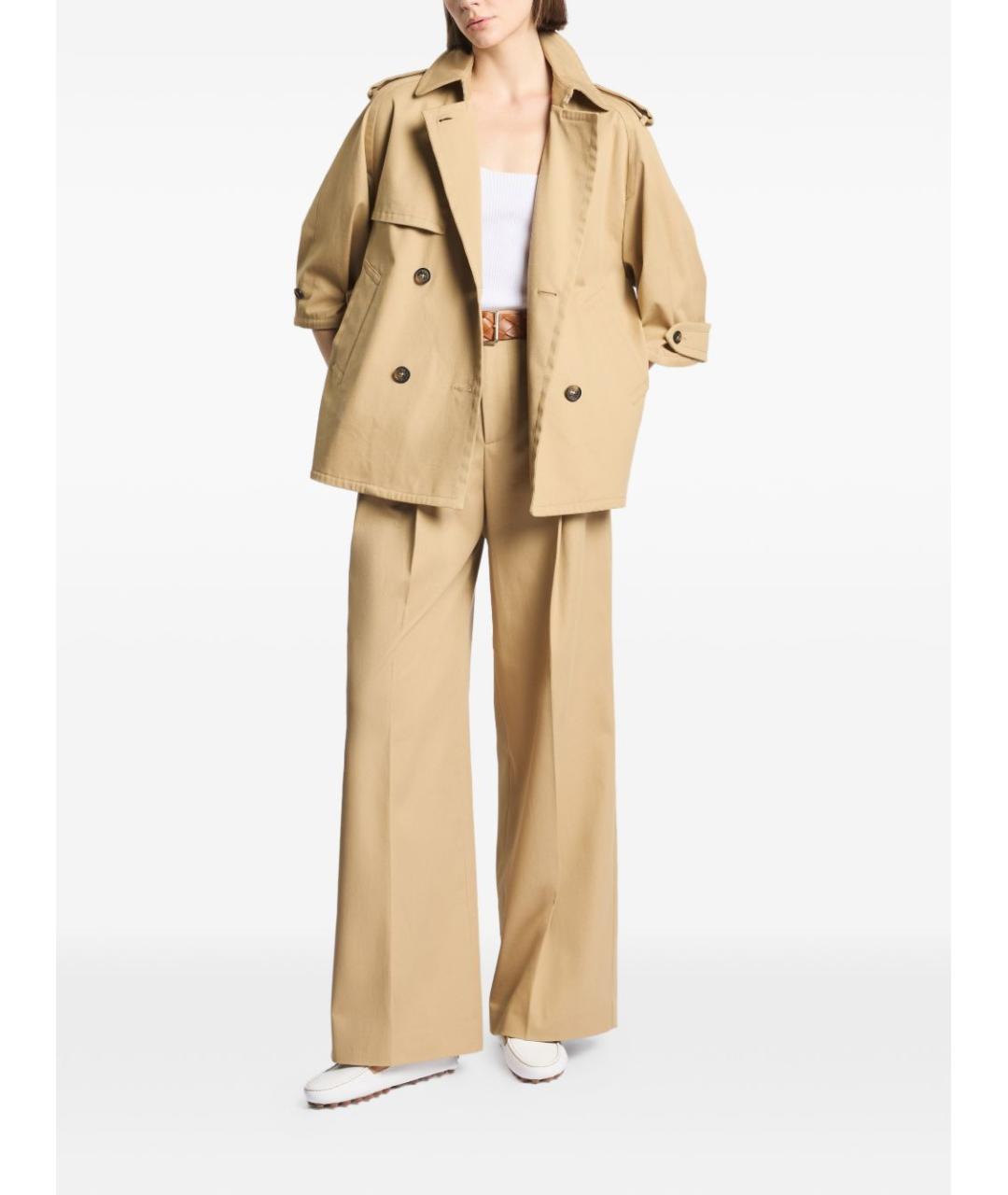 FAY Бежевый хлопковый тренч/плащ, фото 4