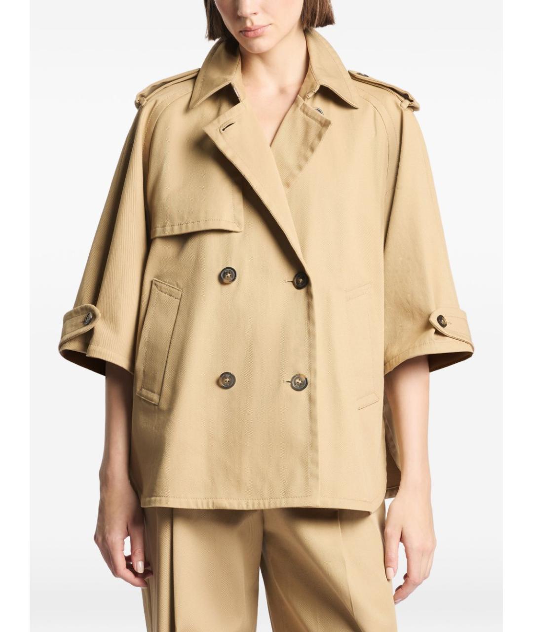 FAY Бежевый хлопковый тренч/плащ, фото 5