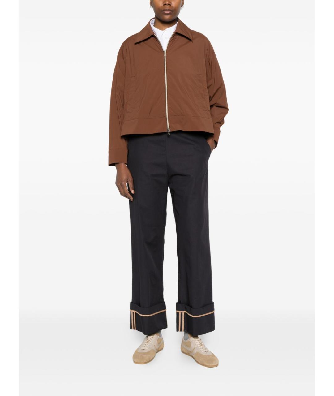 HERNO Синие прямые брюки, фото 2