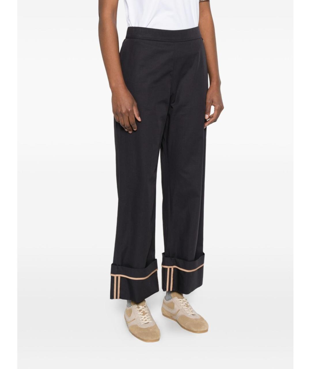 HERNO Синие прямые брюки, фото 5