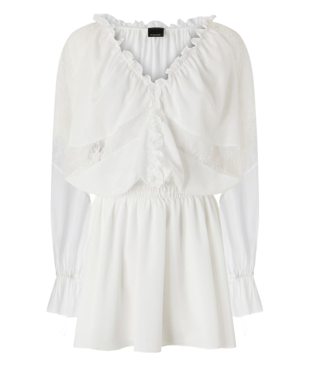 PINKO Белое полиэстеровое коктейльное платье, фото 1