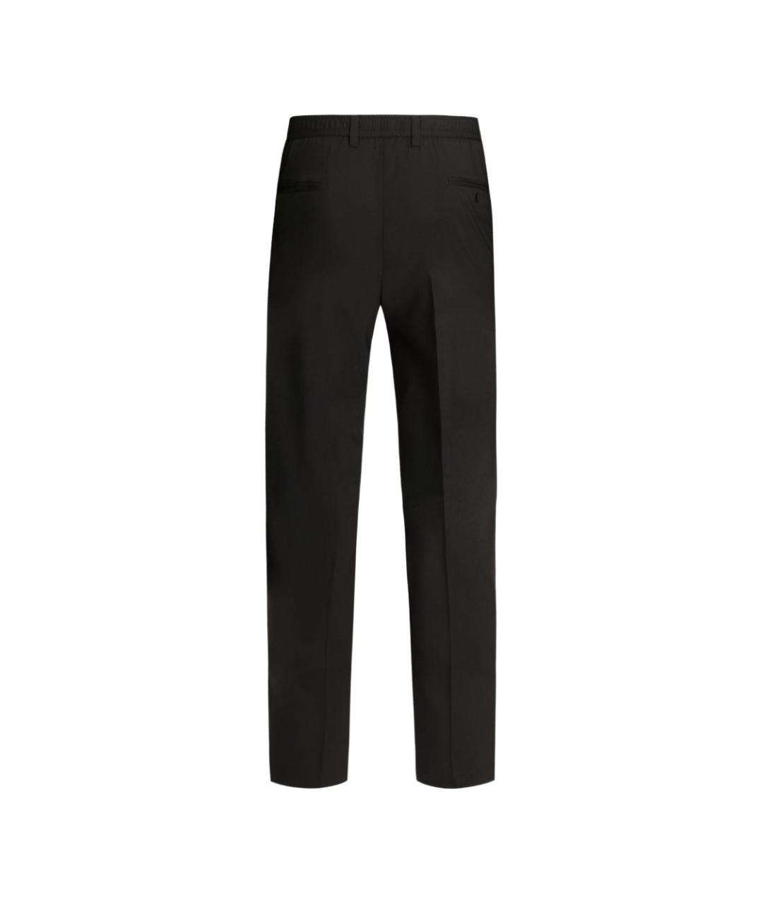 DOLCE&GABBANA Черные шерстяные повседневные брюки, фото 2