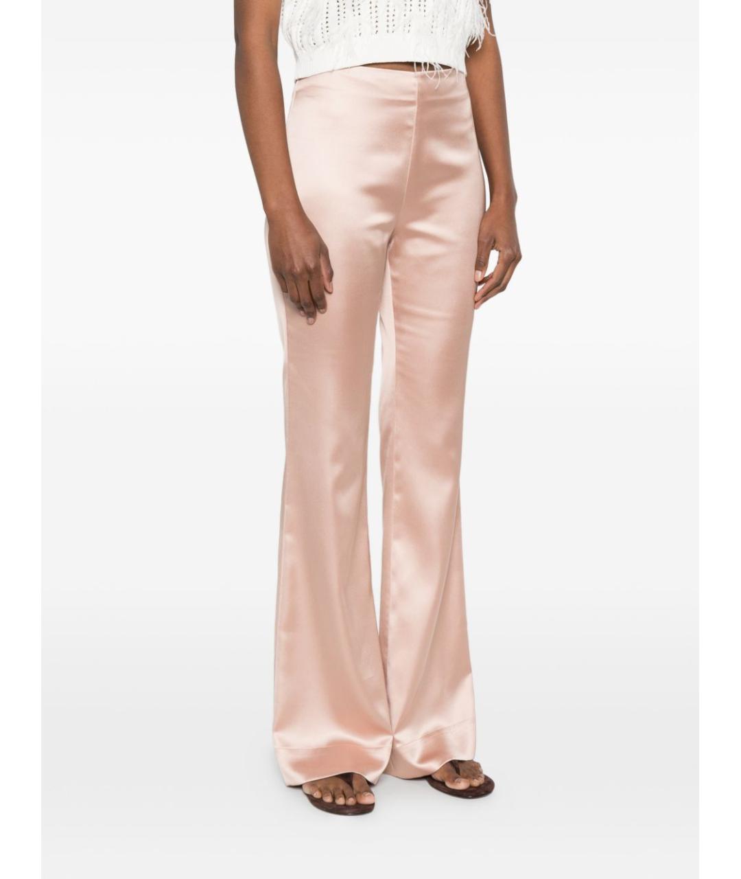 PINKO Розовые полиэстеровые прямые брюки, фото 2