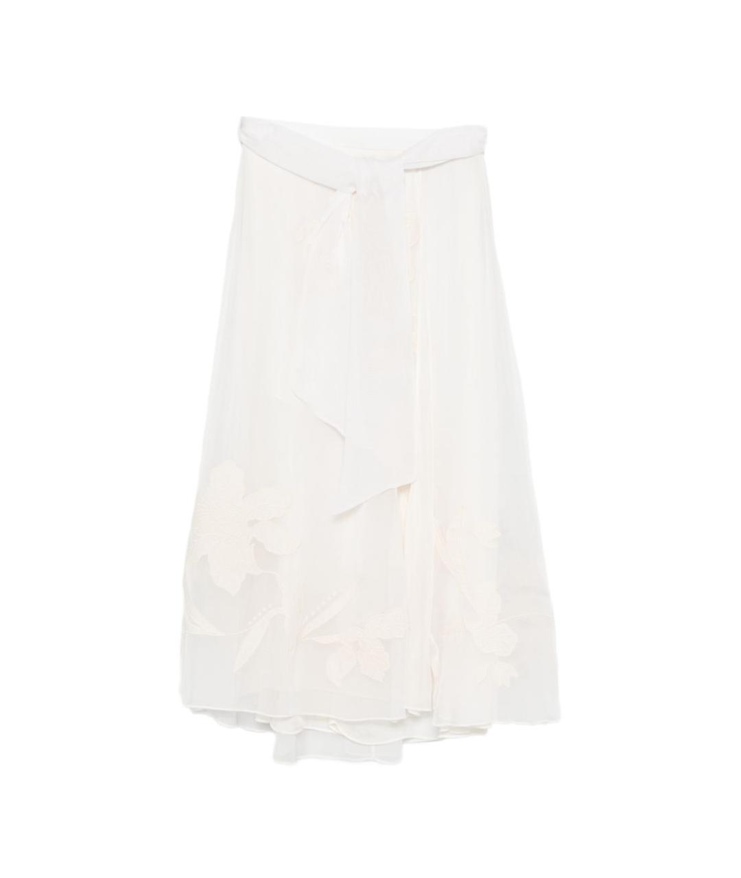 FORTE FORTE Белая вискозная юбка миди, фото 1