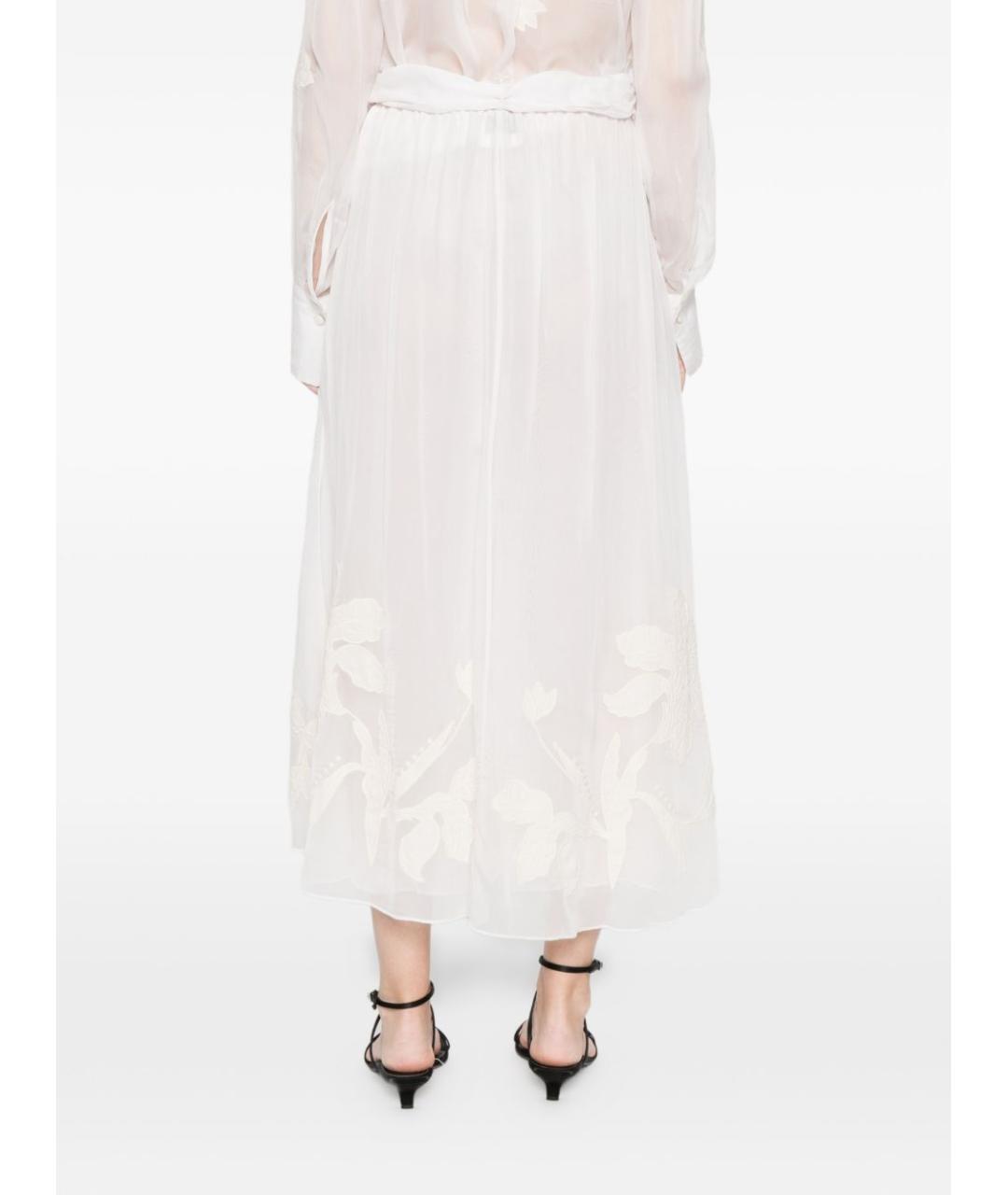 FORTE FORTE Белая вискозная юбка миди, фото 4