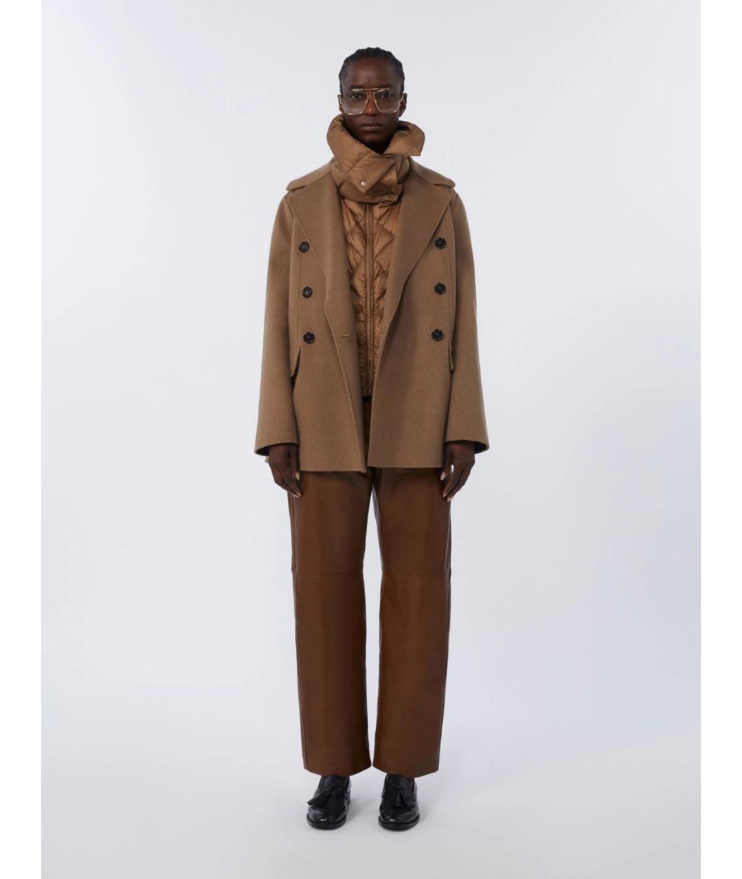 'S MAX MARA Коричневый полиамидовый жилет, фото 2