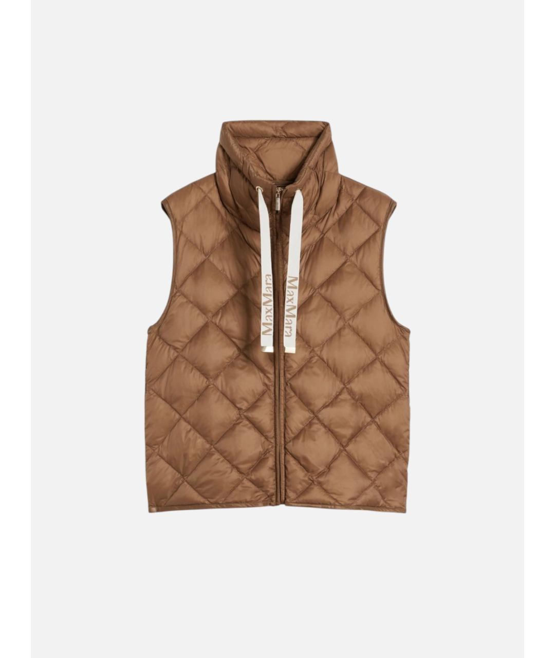 'S MAX MARA Коричневый полиамидовый жилет, фото 5