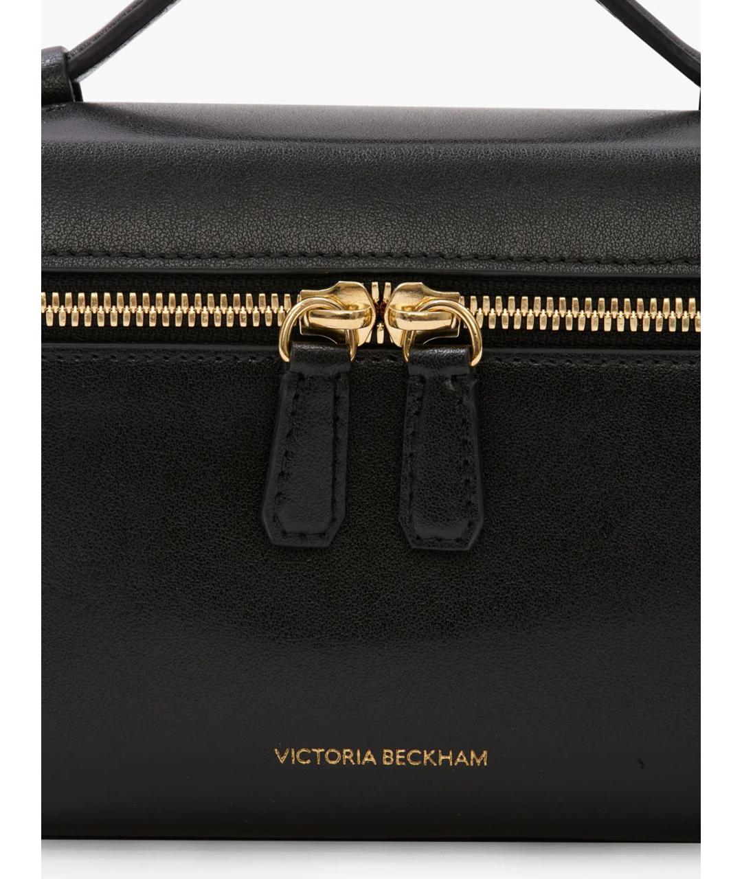 VICTORIA BECKHAM Черная кожаная сумка через плечо, фото 2