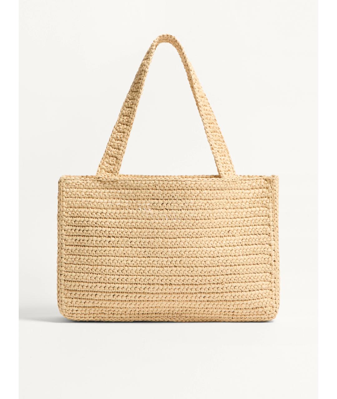 VALENTINO Бежевая пелетеная сумка тоут, фото 3