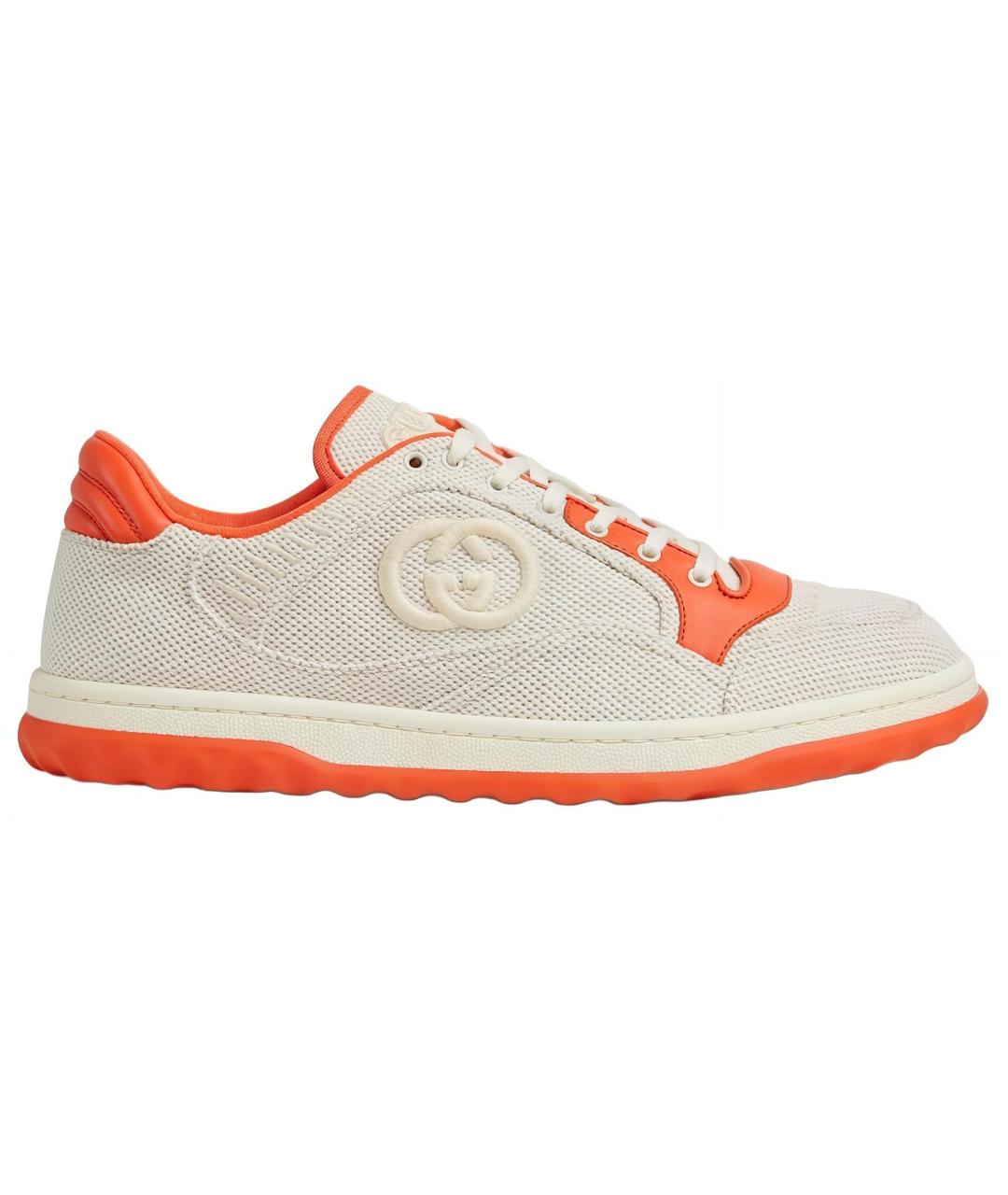 GUCCI Бежевые текстильные низкие кроссовки / кеды, фото 1