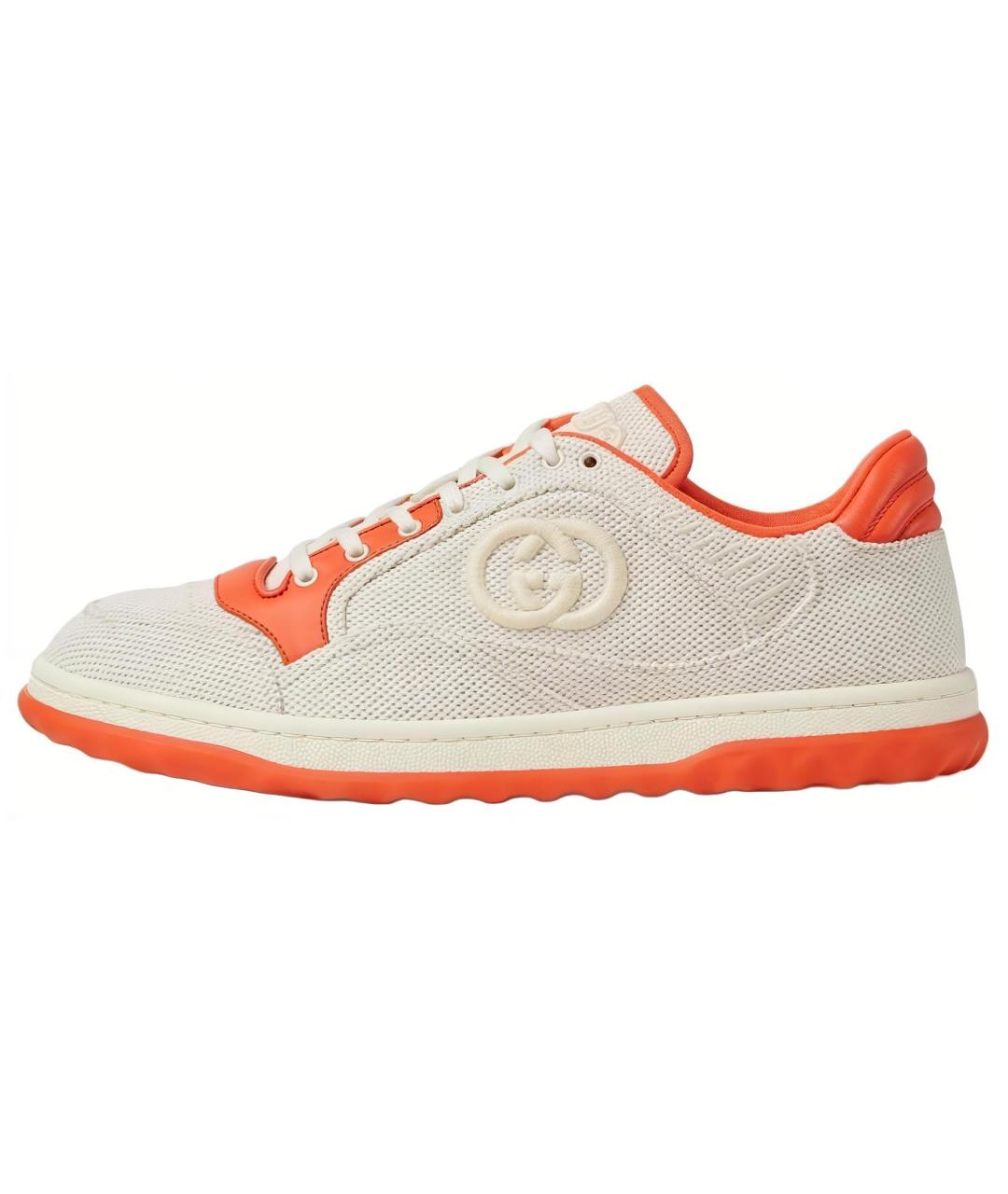 GUCCI Бежевые текстильные низкие кроссовки / кеды, фото 2