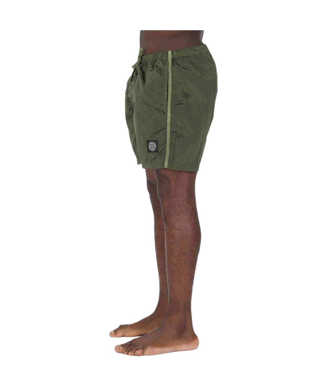 STONE ISLAND Зеленые шорты, фото 5