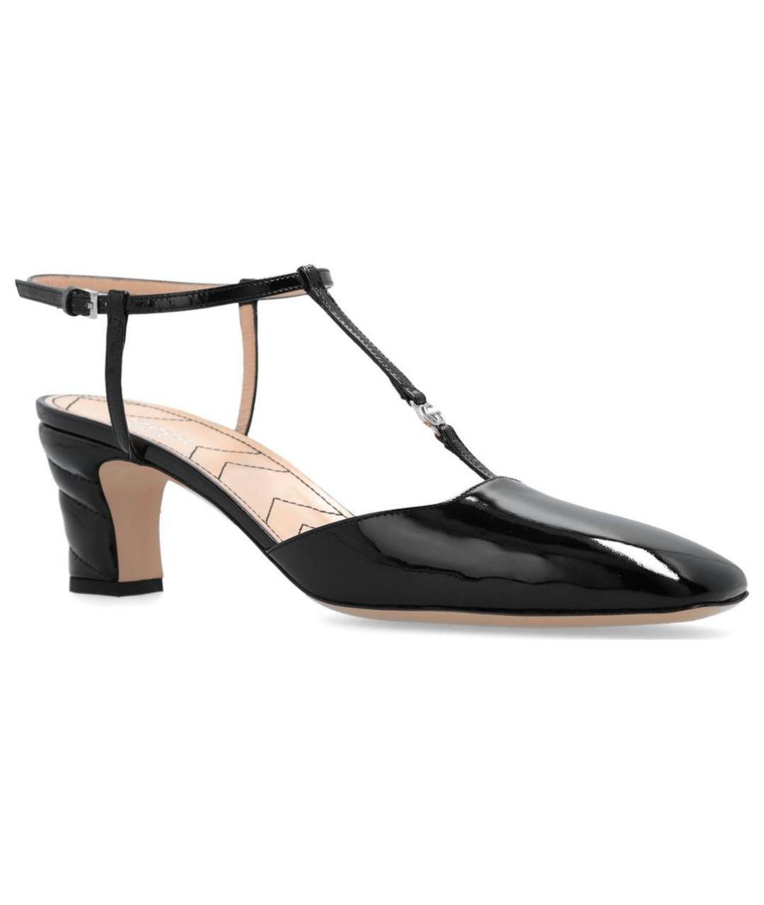 GUCCI Черные кожаные туфли, фото 1