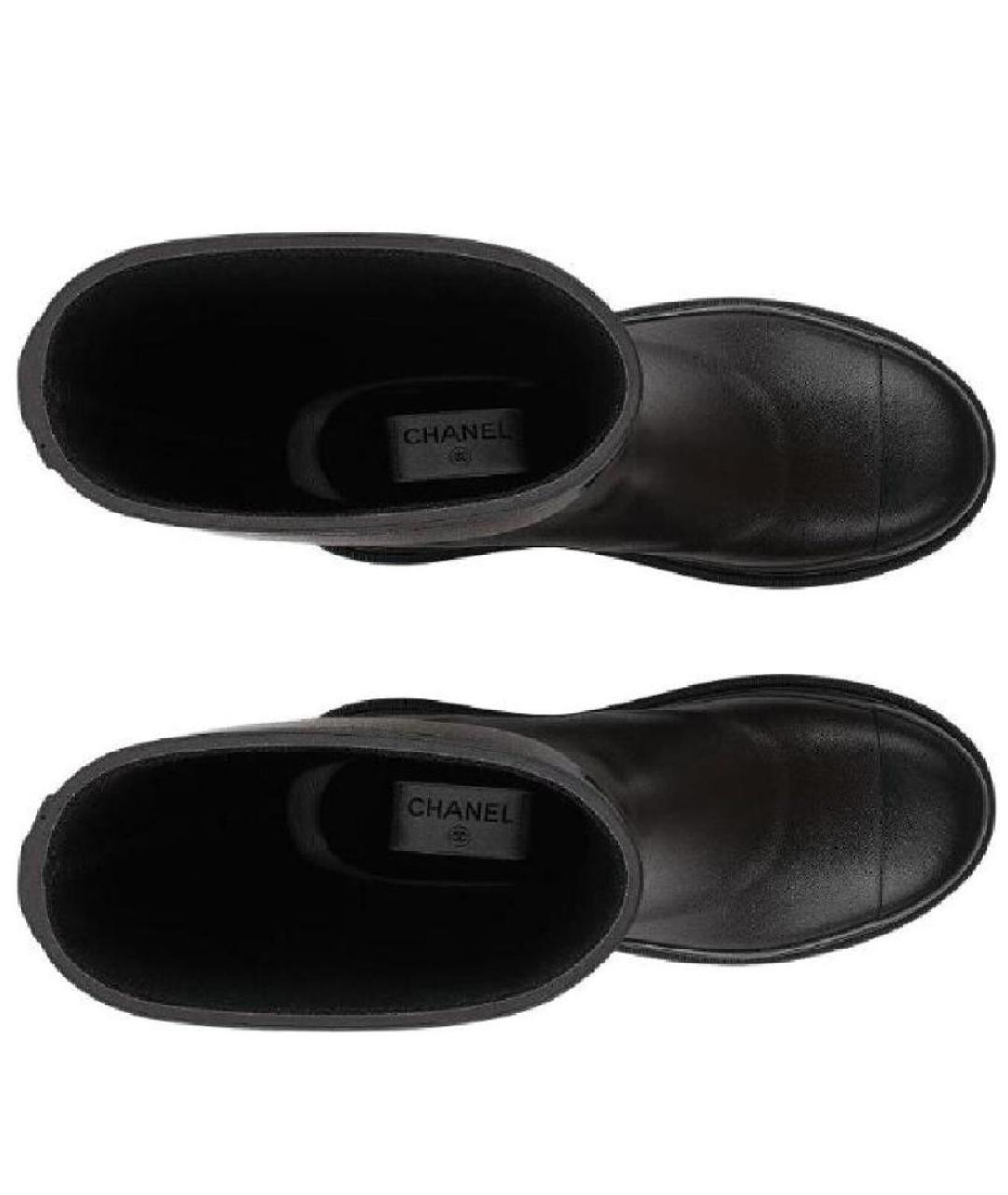 CHANEL Коричневые кожаные сапоги, фото 5