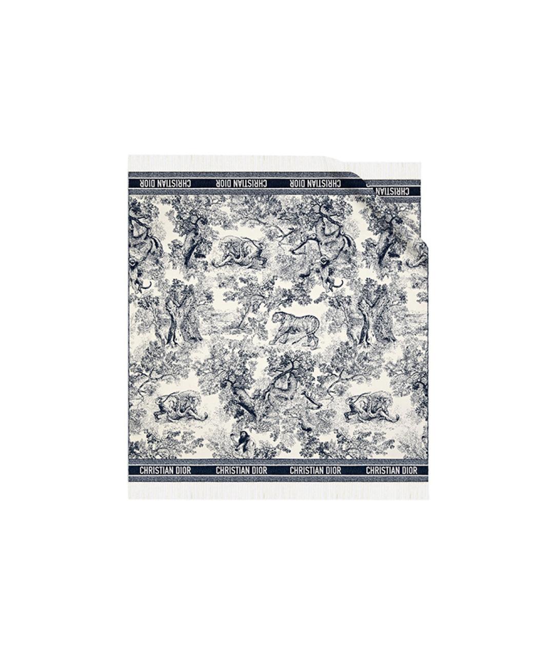 CHRISTIAN DIOR Черный кашемировый платок, фото 2