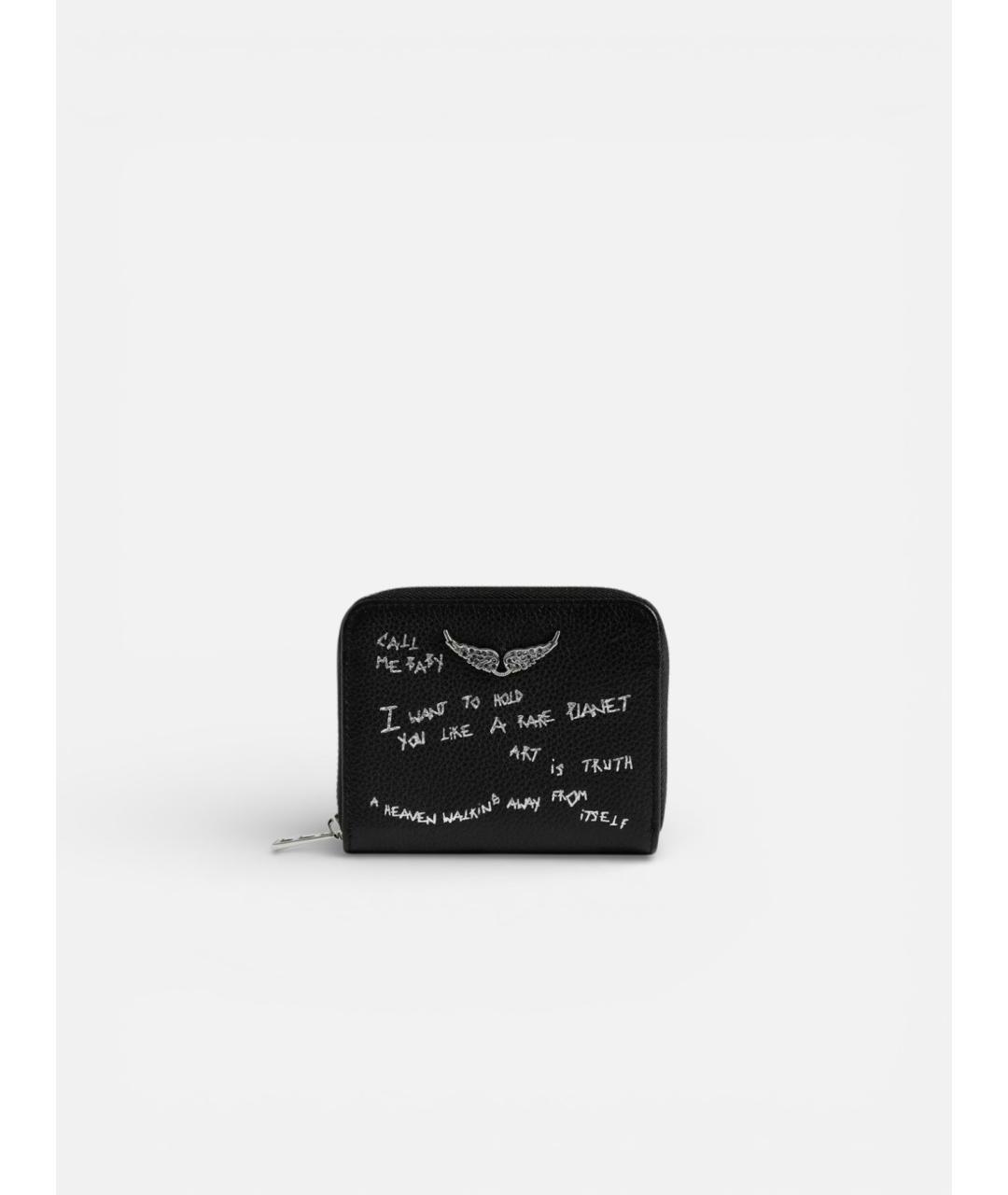 ZADIG & VOLTAIRE Черный кожаный кошелек, фото 5