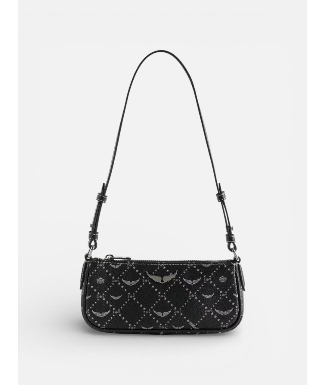 ZADIG & VOLTAIRE Черная сумка через плечо из искусственной кожи, фото 5