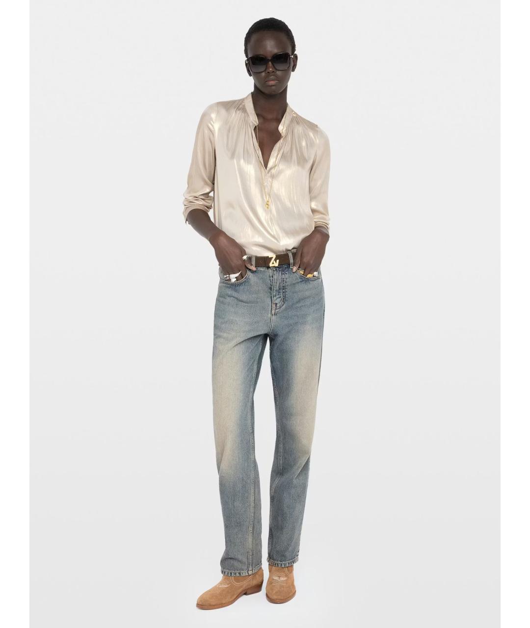 ZADIG & VOLTAIRE Бежевая полиэстеровая блузы, фото 2