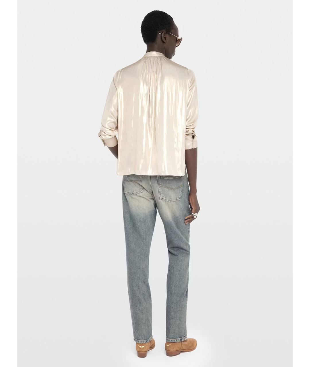 ZADIG & VOLTAIRE Бежевая полиэстеровая блузы, фото 3