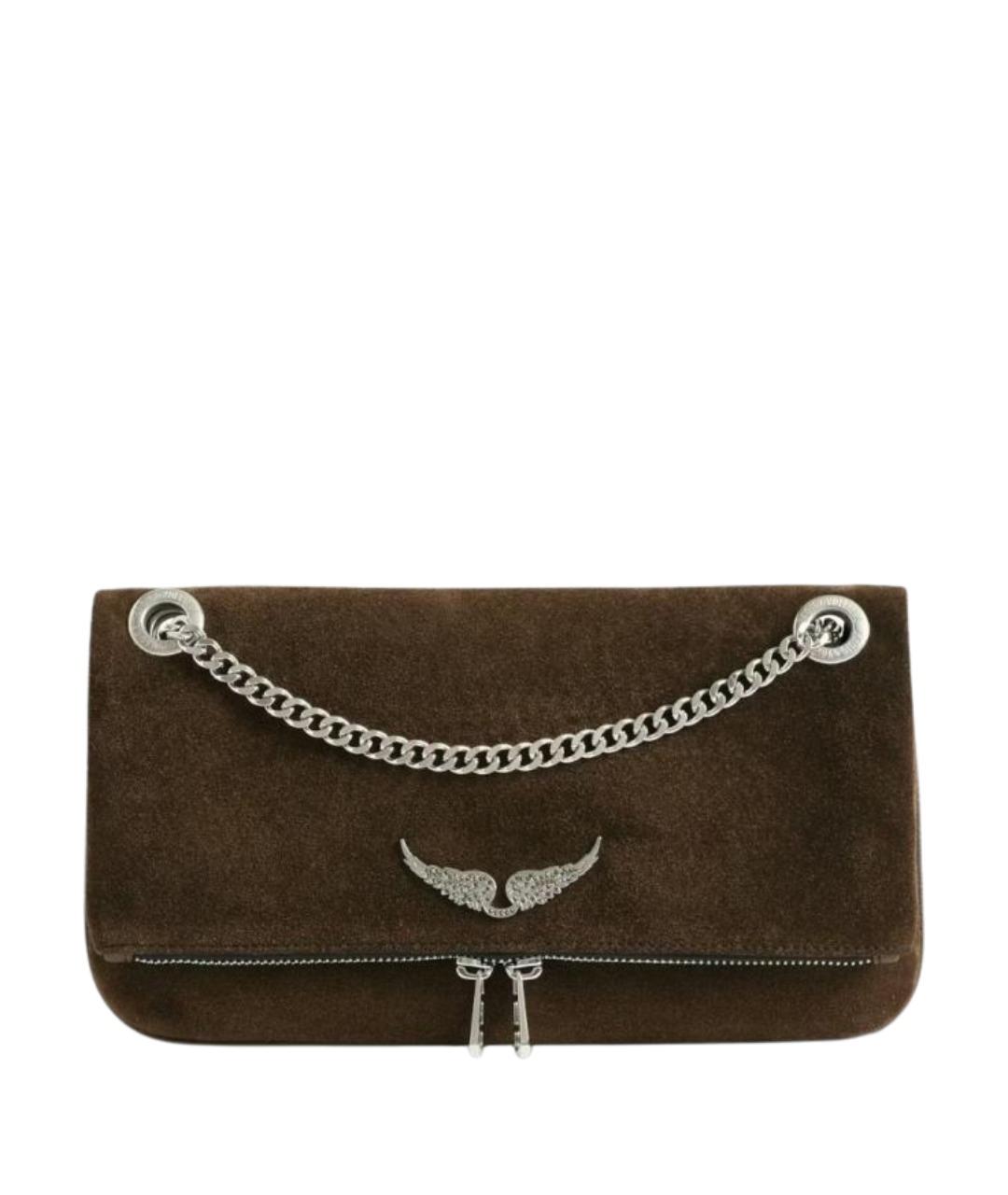 ZADIG & VOLTAIRE Коричневая кожаная сумка через плечо, фото 1