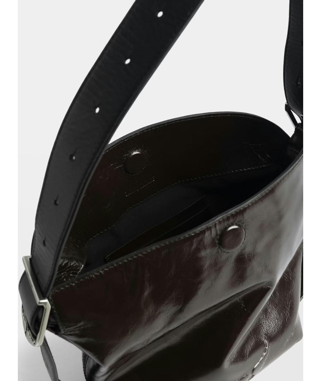 ZADIG & VOLTAIRE Бордовая кожаная сумка через плечо, фото 5