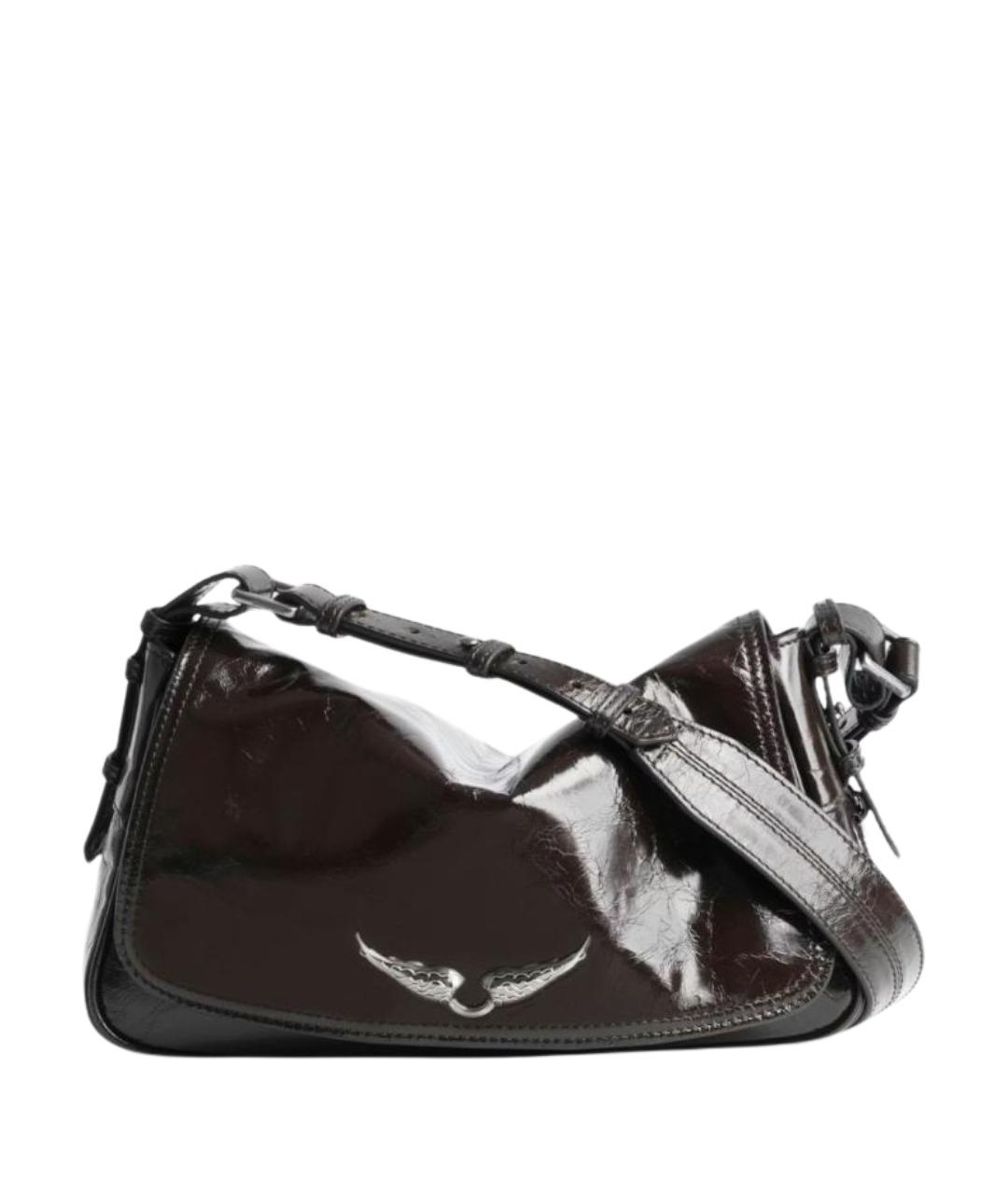 ZADIG & VOLTAIRE Бордовая кожаная сумка через плечо, фото 1