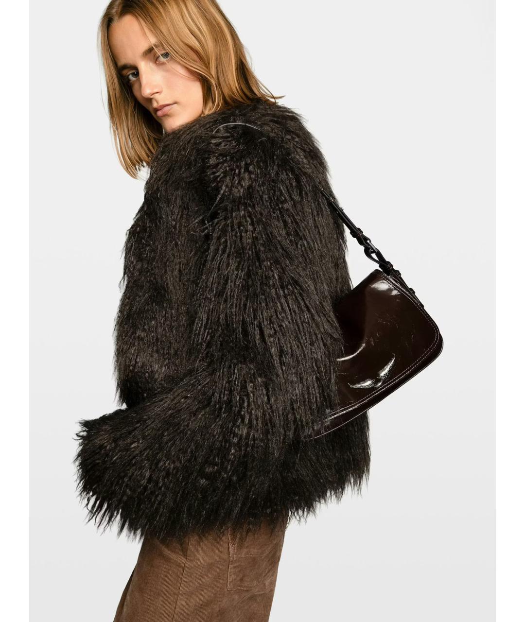 ZADIG & VOLTAIRE Бордовая кожаная сумка через плечо, фото 3