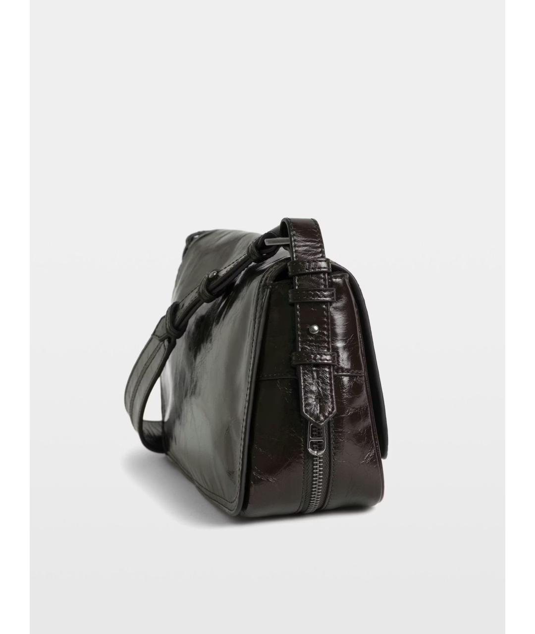 ZADIG & VOLTAIRE Бордовая кожаная сумка через плечо, фото 6