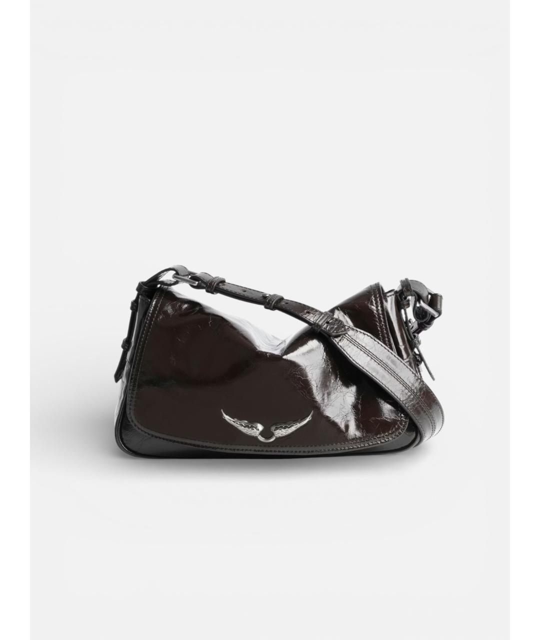 ZADIG & VOLTAIRE Бордовая кожаная сумка через плечо, фото 8