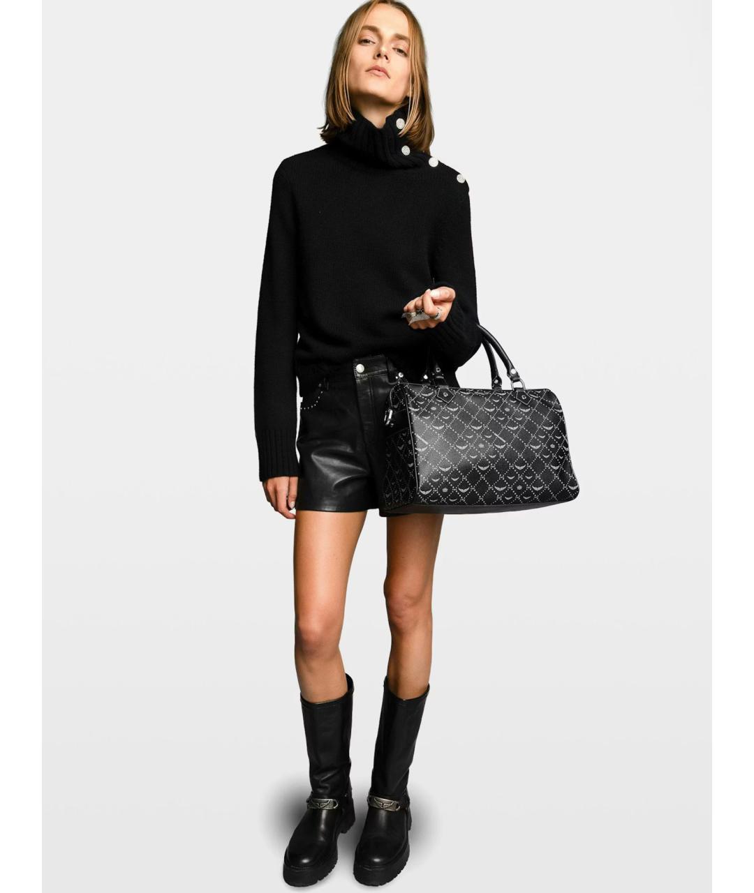 ZADIG & VOLTAIRE Черная сумка тоут из искусственной кожи, фото 2