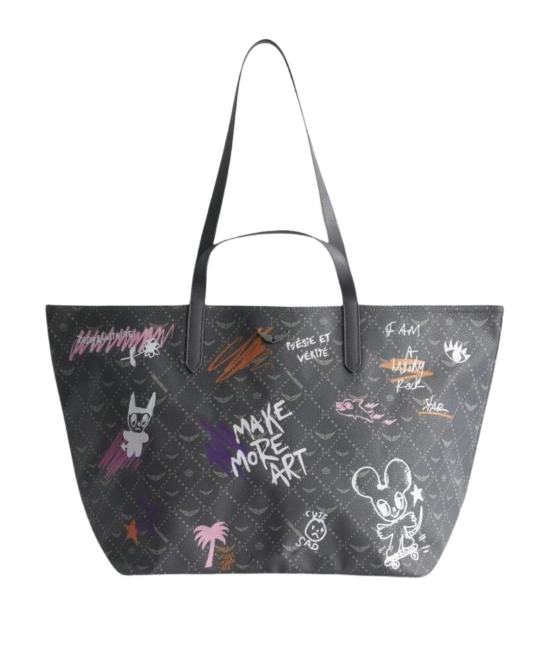 ZADIG & VOLTAIRE Зеленая сумка тоут из искусственной кожи, фото 1