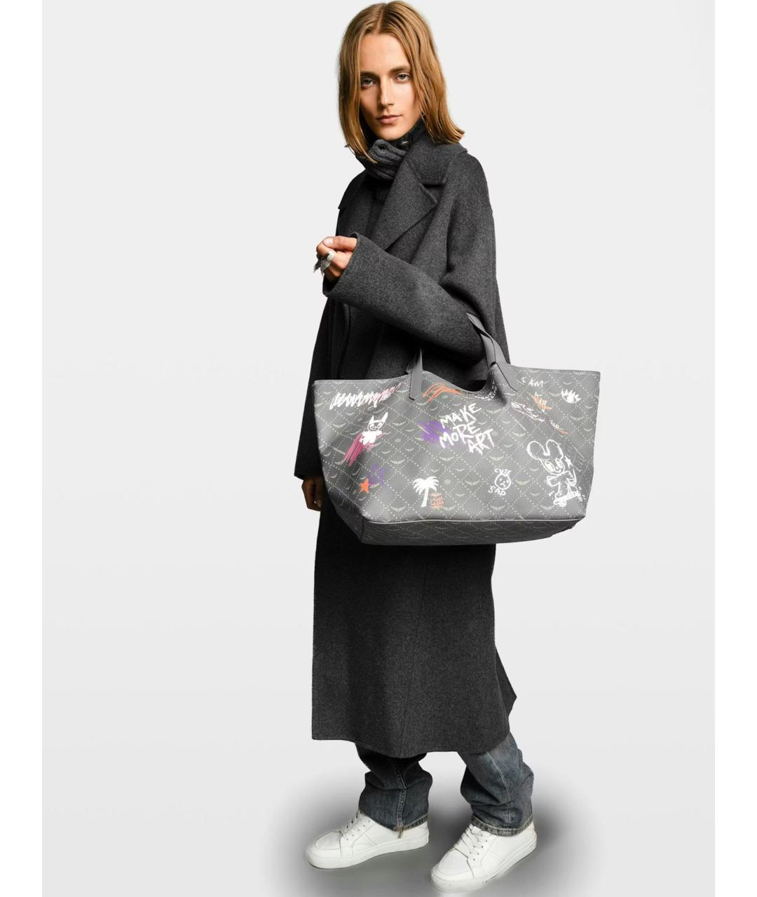 ZADIG & VOLTAIRE Зеленая сумка тоут из искусственной кожи, фото 2