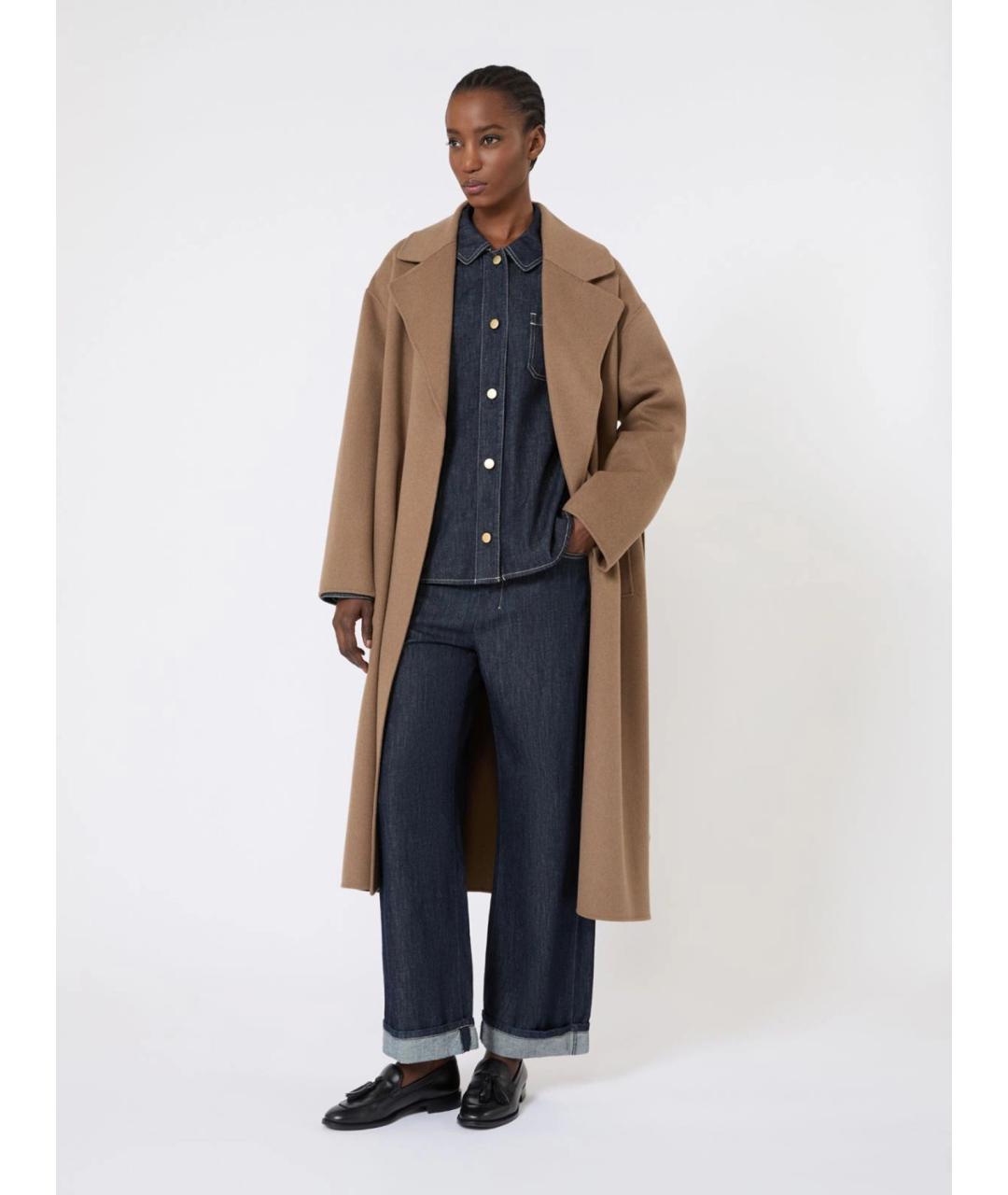 'S MAX MARA Темно-синяя хлопковая рубашка, фото 2