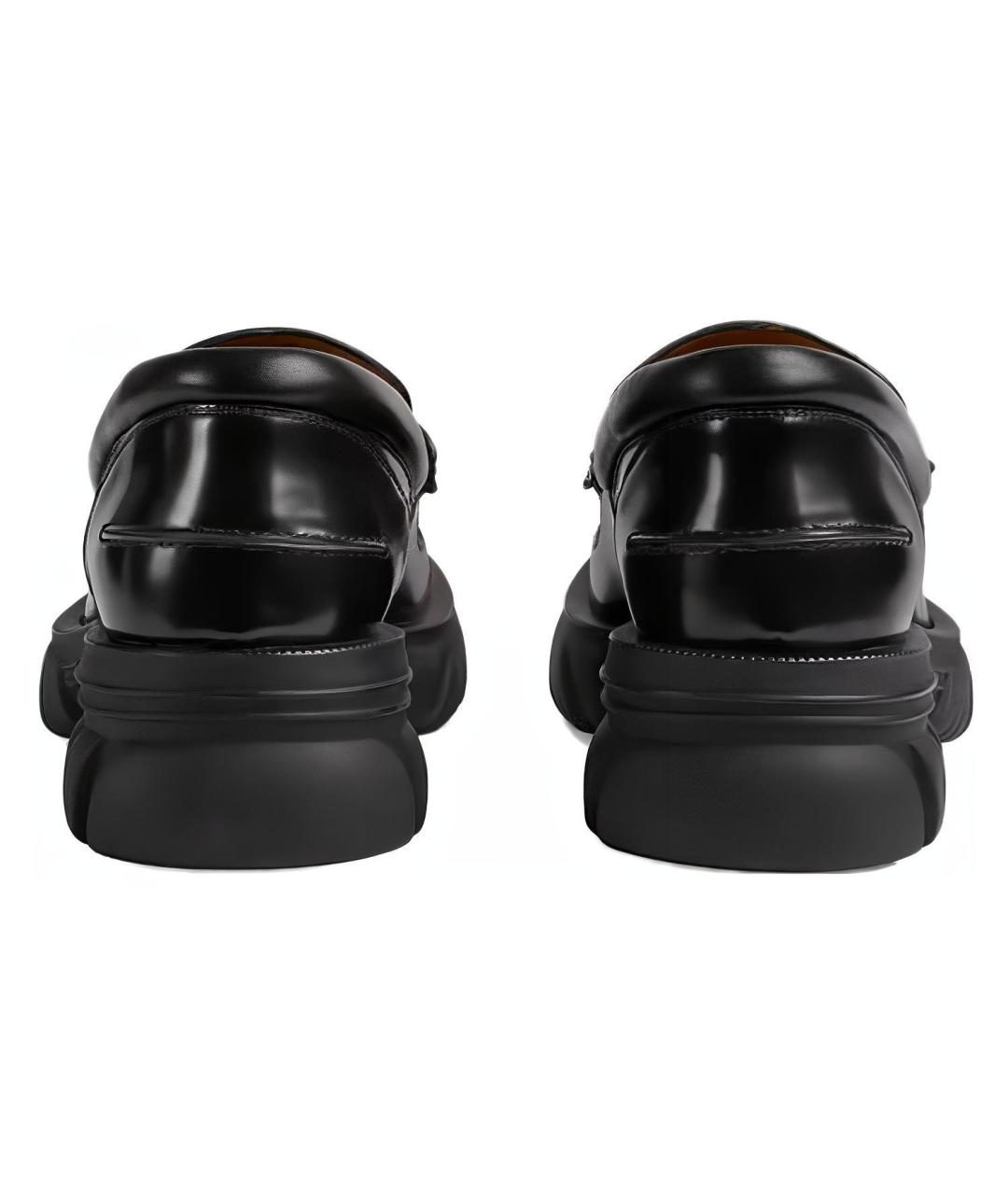 GUCCI Черные кожаные лоферы, фото 5