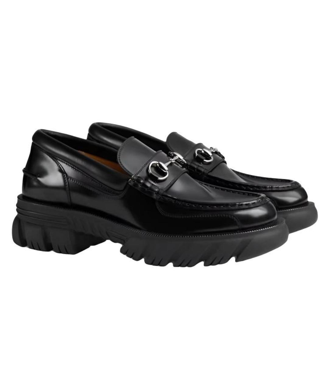 GUCCI Черные кожаные лоферы, фото 3