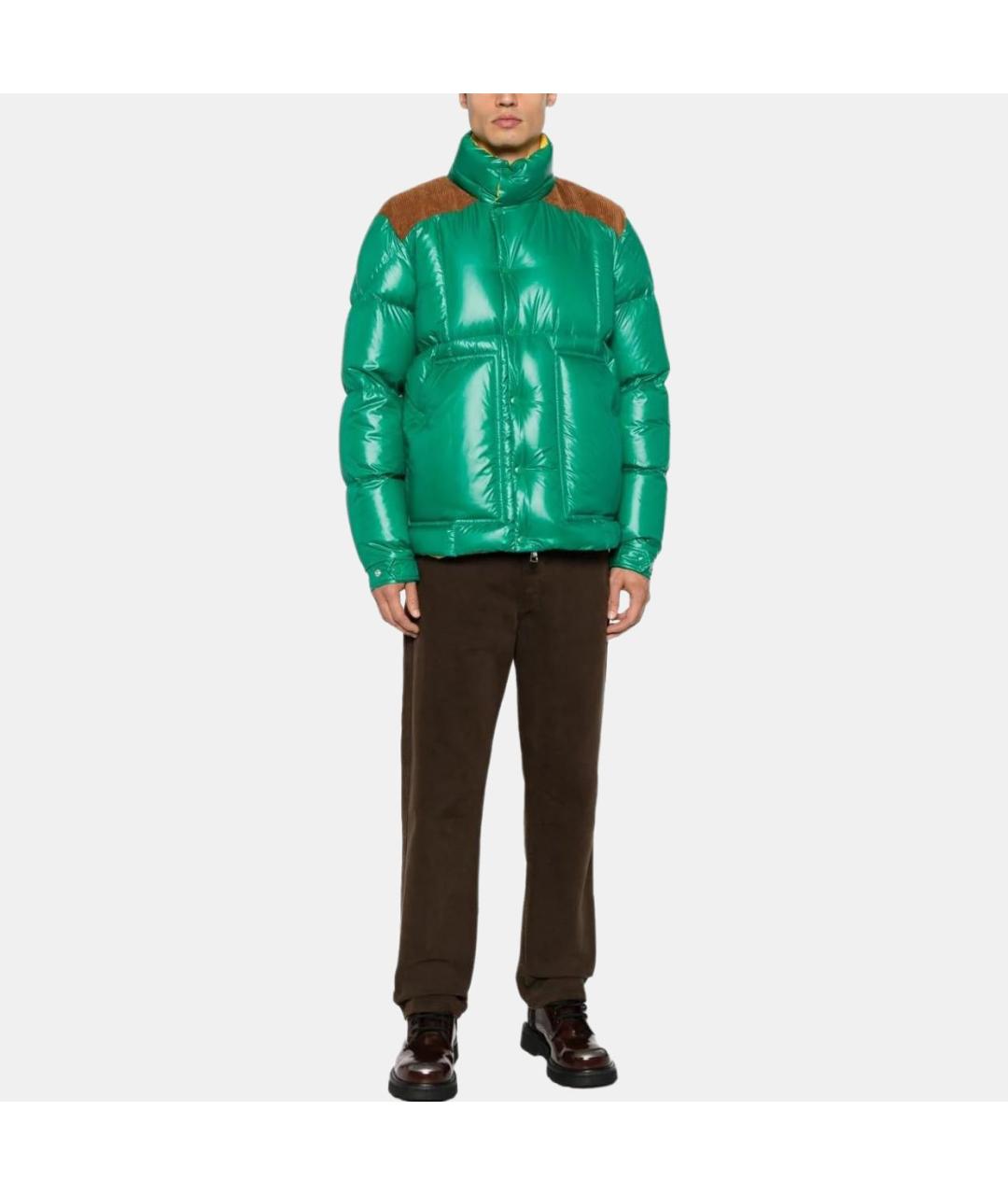 MONCLER Зеленый пуховик, фото 5