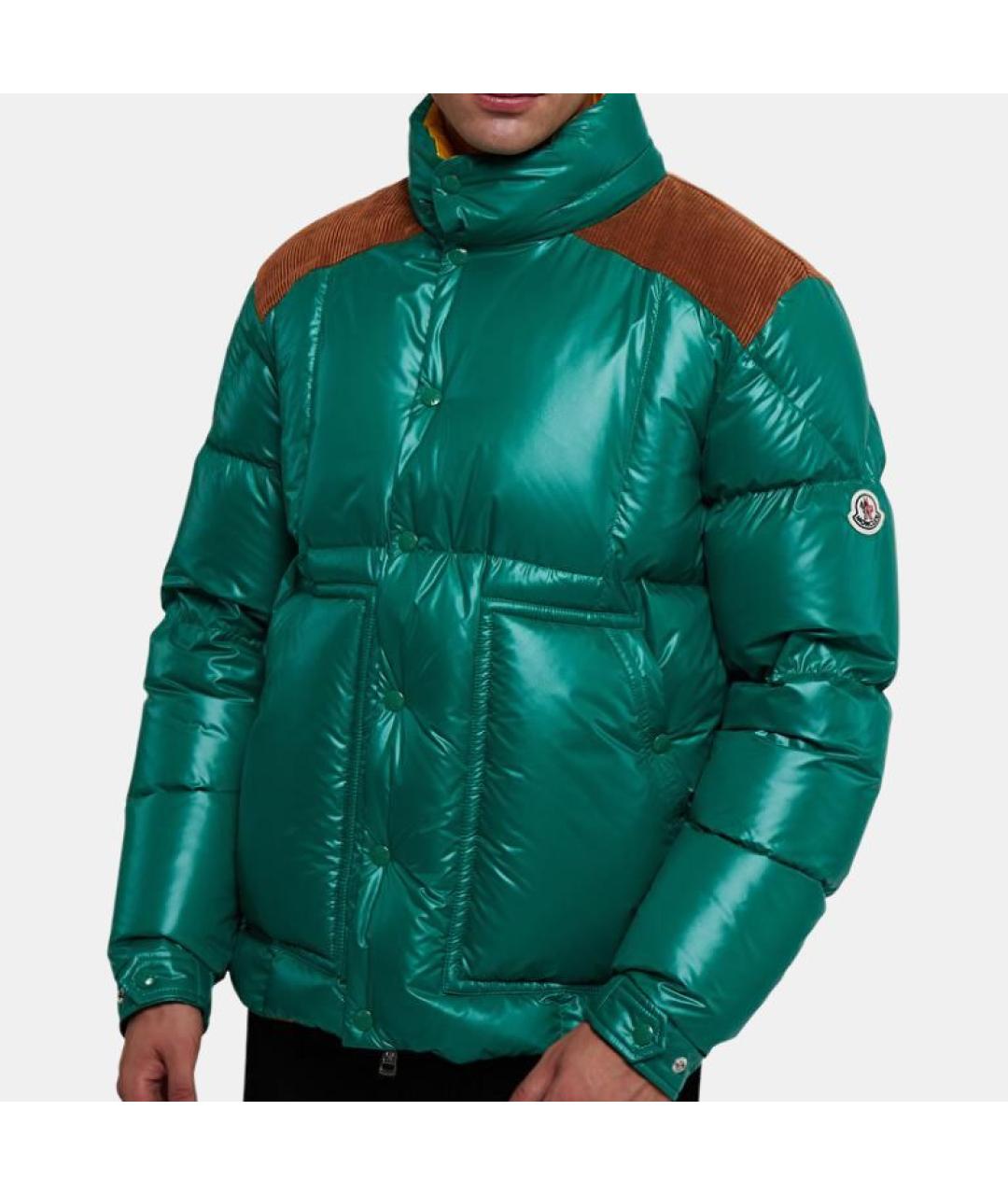 MONCLER Зеленый пуховик, фото 3