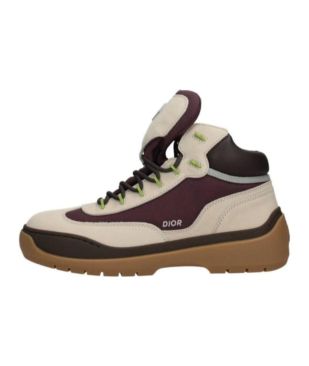 CHRISTIAN DIOR Бежевые замшевые высокие ботинки, фото 6