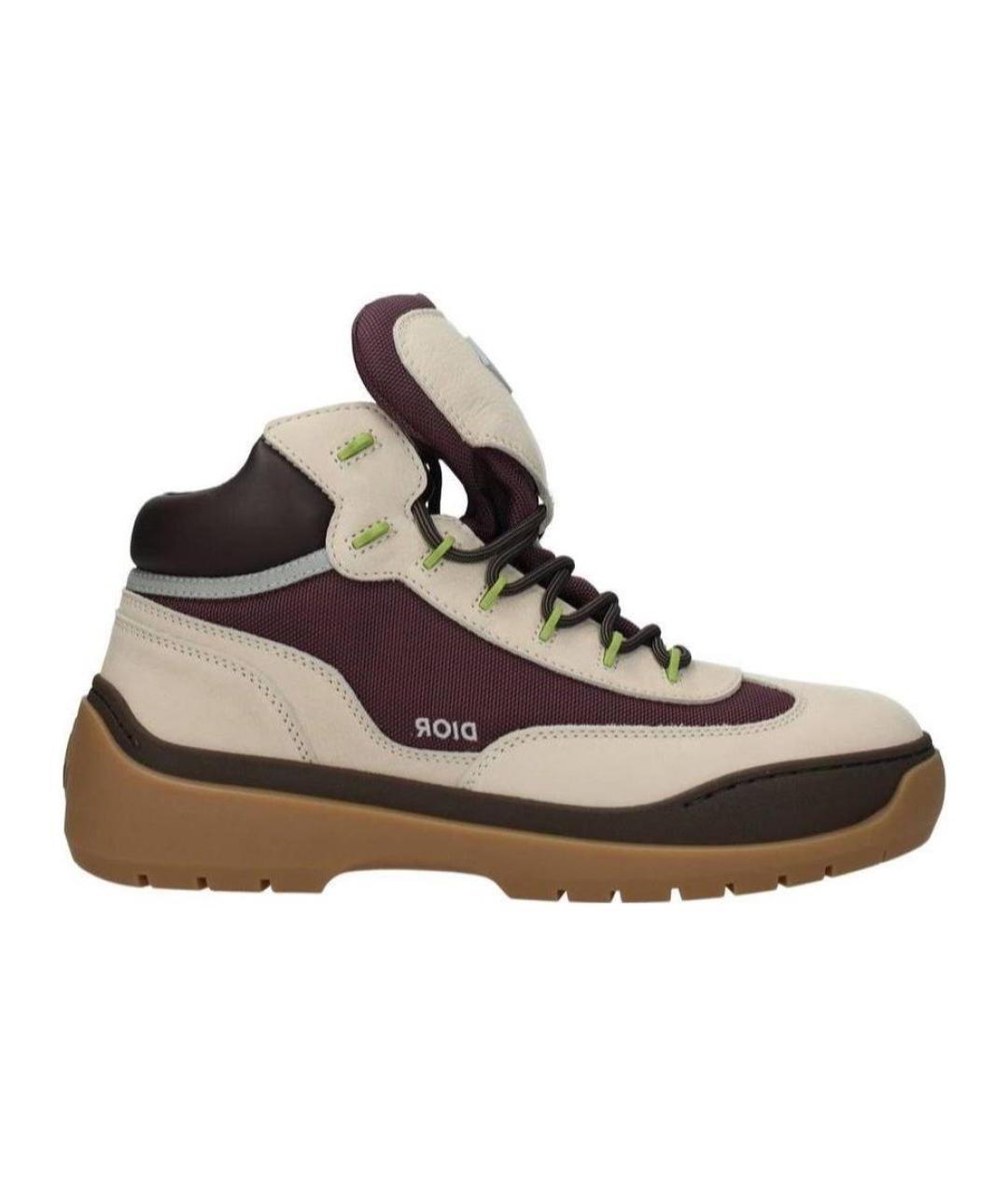 CHRISTIAN DIOR Бежевые замшевые высокие ботинки, фото 1