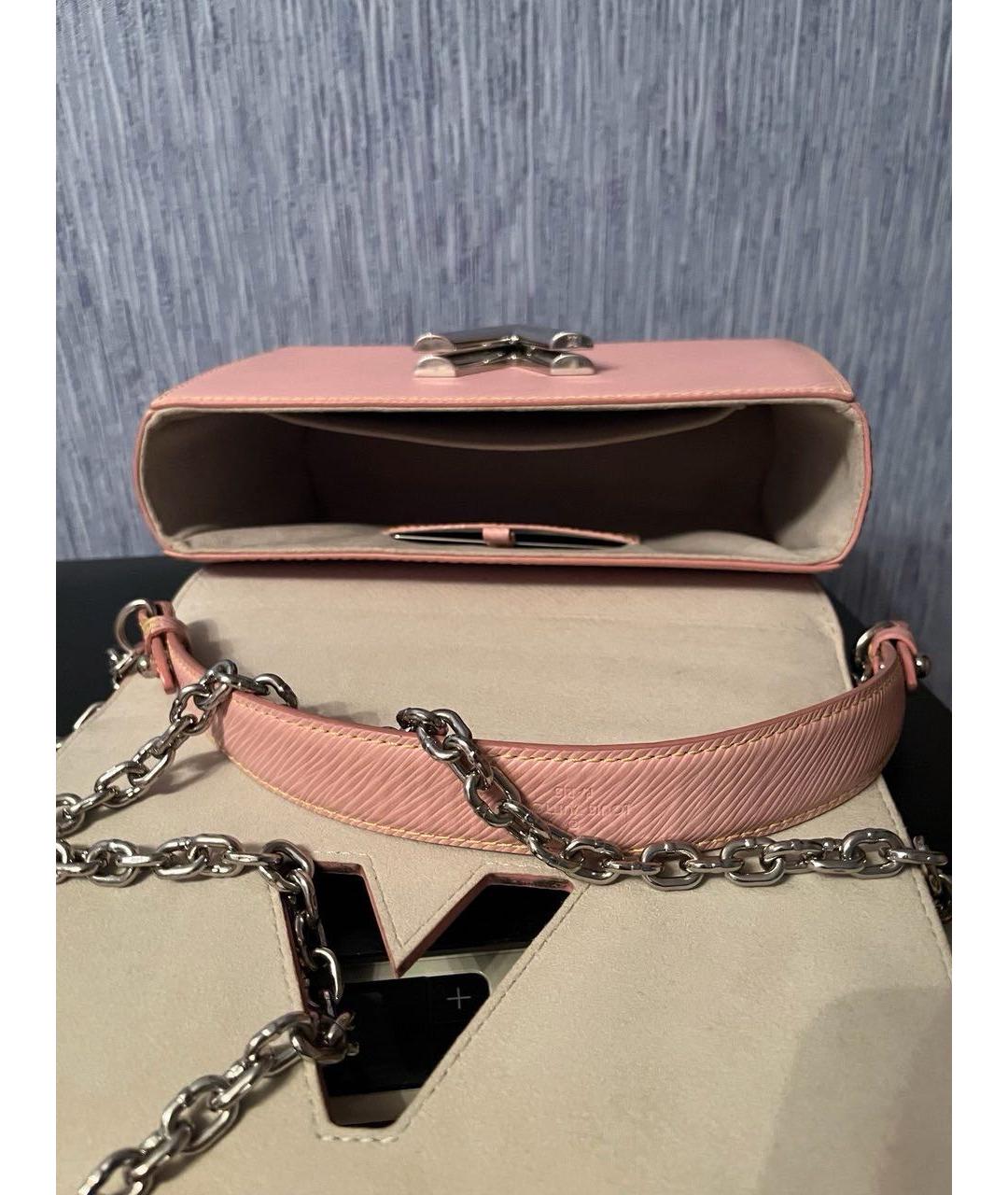 LOUIS VUITTON Розовая кожаная сумка через плечо, фото 4