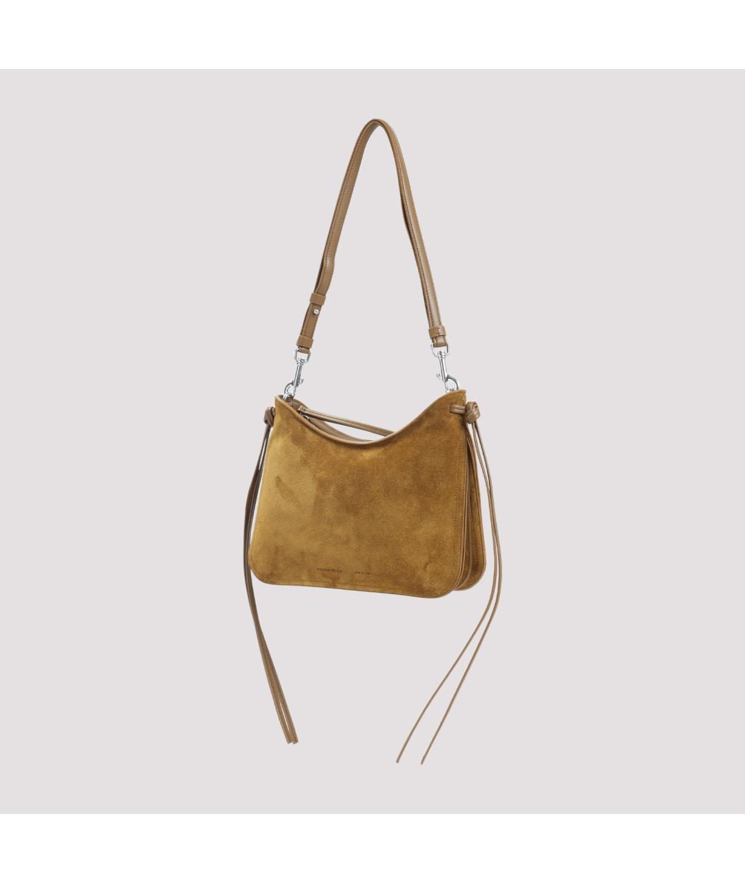 PHOEBE PHILO Бежевая замшевая сумка через плечо, фото 3