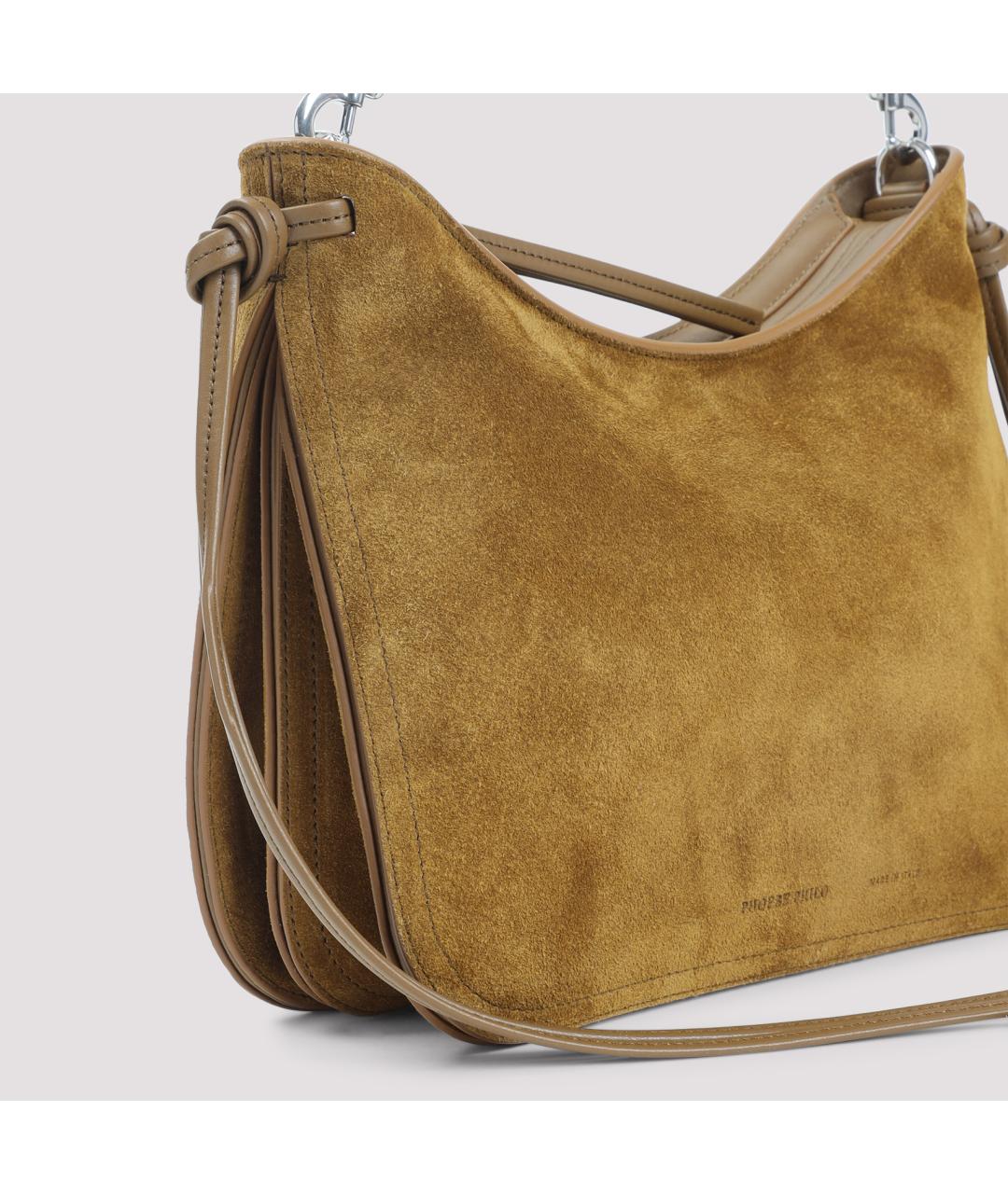 PHOEBE PHILO Бежевая замшевая сумка через плечо, фото 4