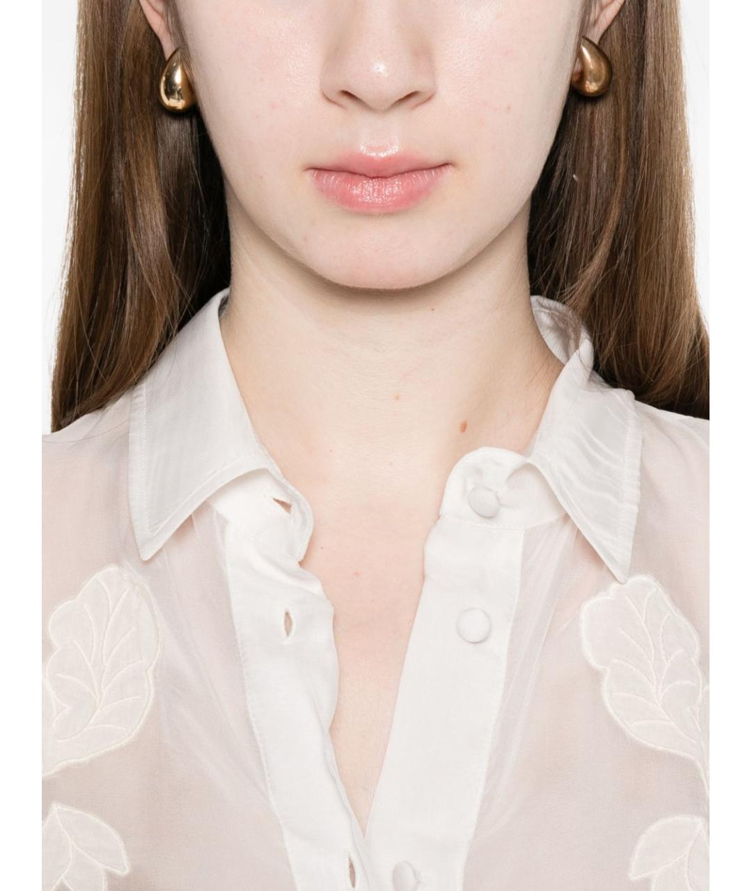 FORTE FORTE Бежевая вискозная рубашка, фото 2