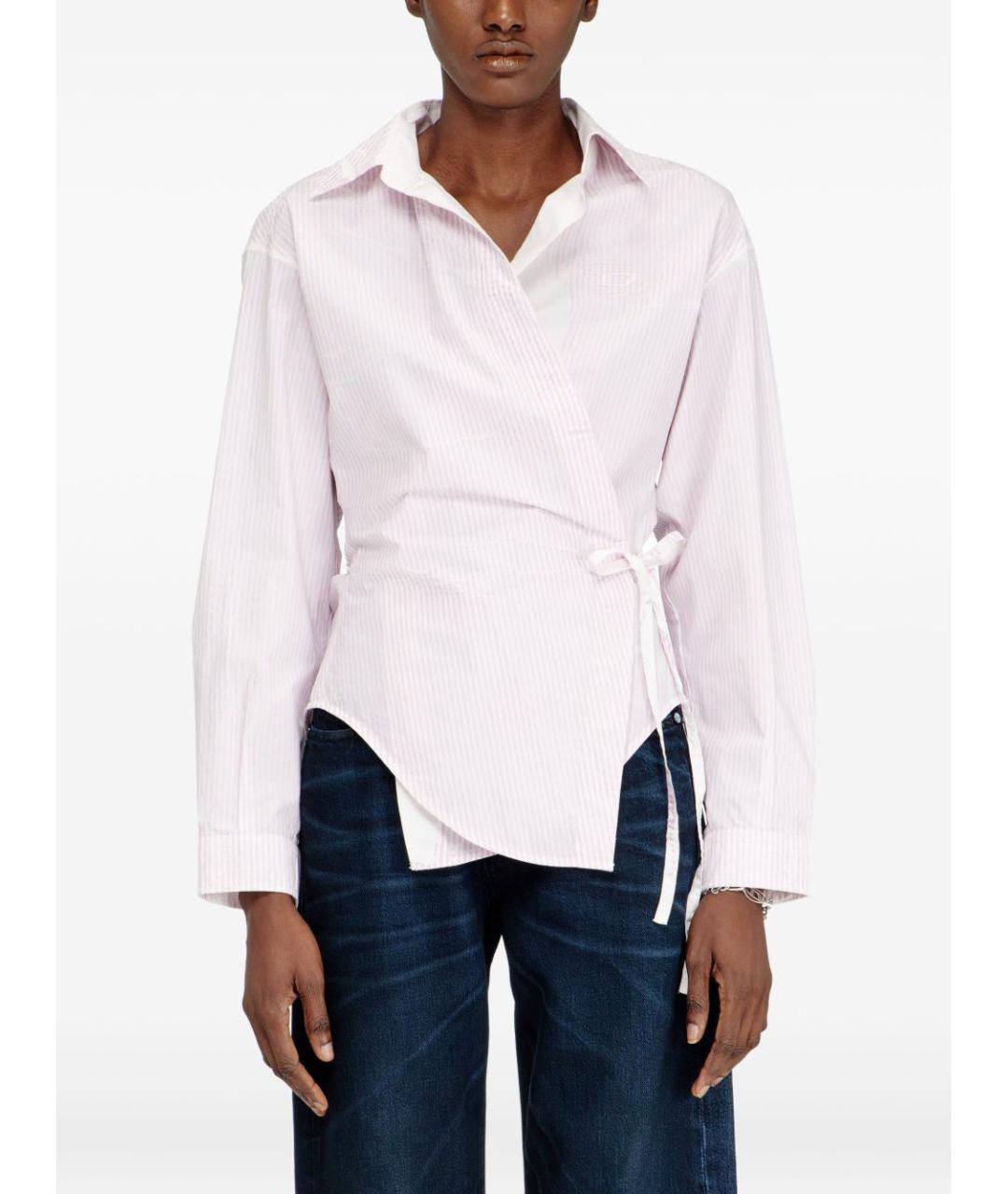 DIESEL Розовая хлопковая рубашка, фото 4