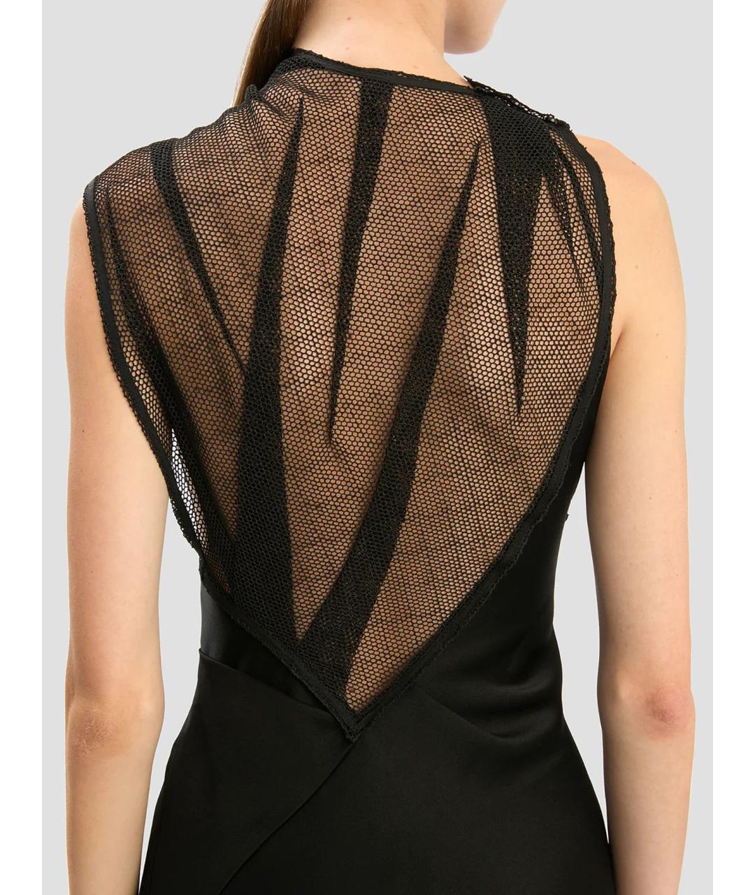 VICTORIA BECKHAM Черное ацетатное вечернее платье, фото 5