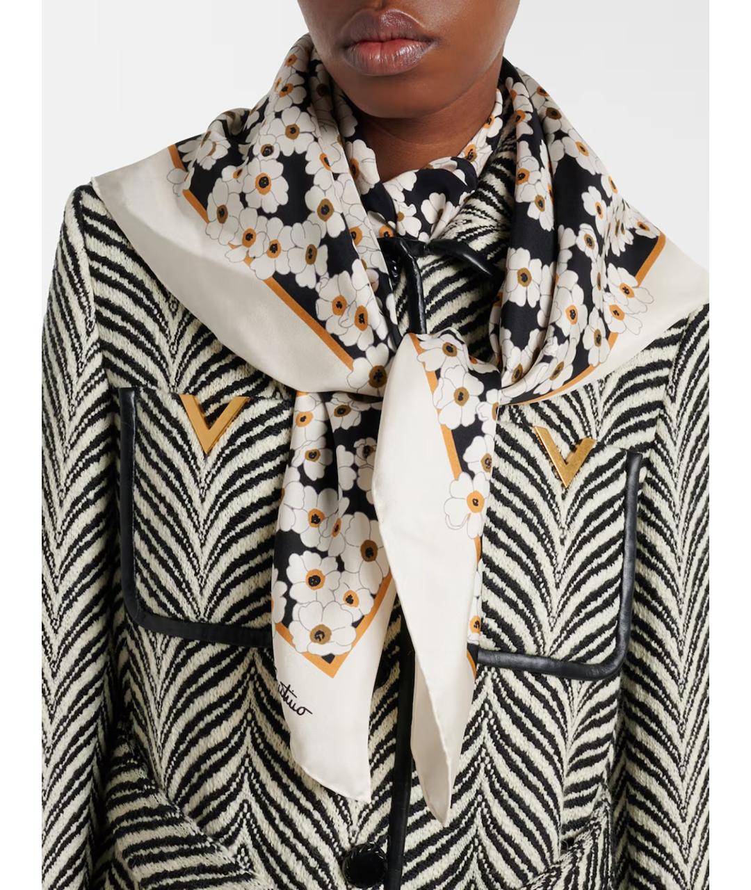 VALENTINO Мульти шелковый платок, фото 2