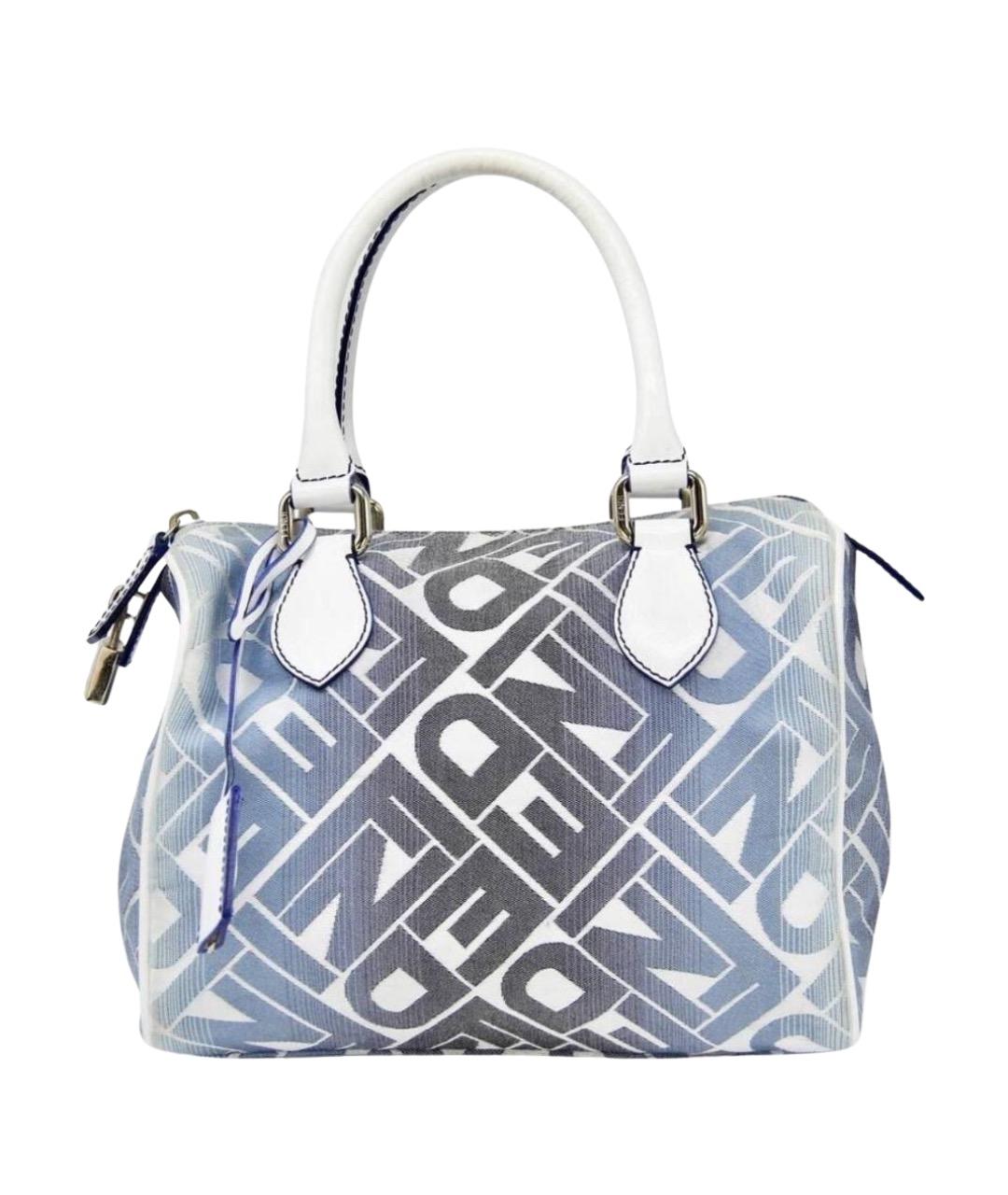 FENDI Голубая сумка с короткими ручками, фото 9