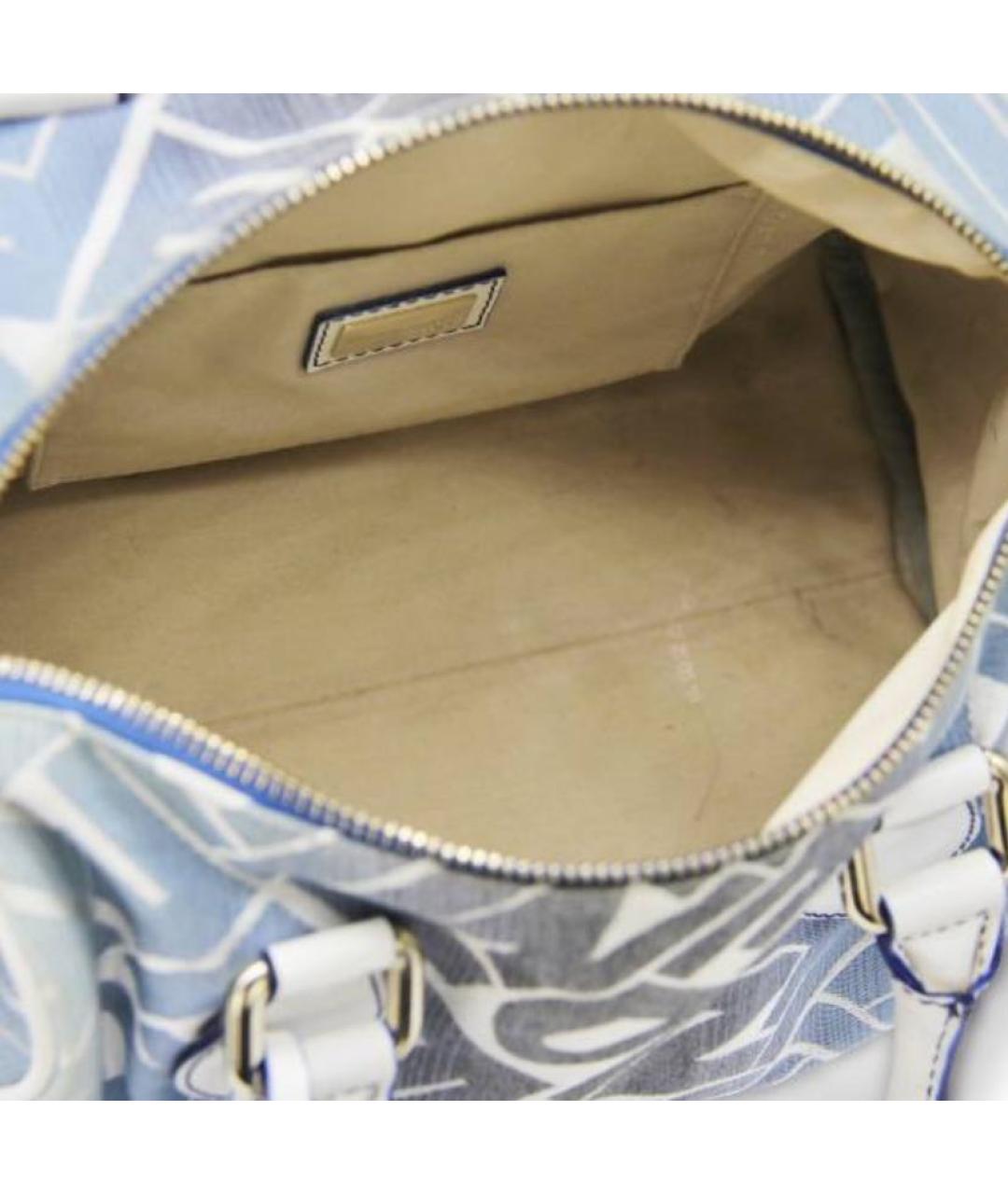 FENDI Голубая сумка с короткими ручками, фото 4